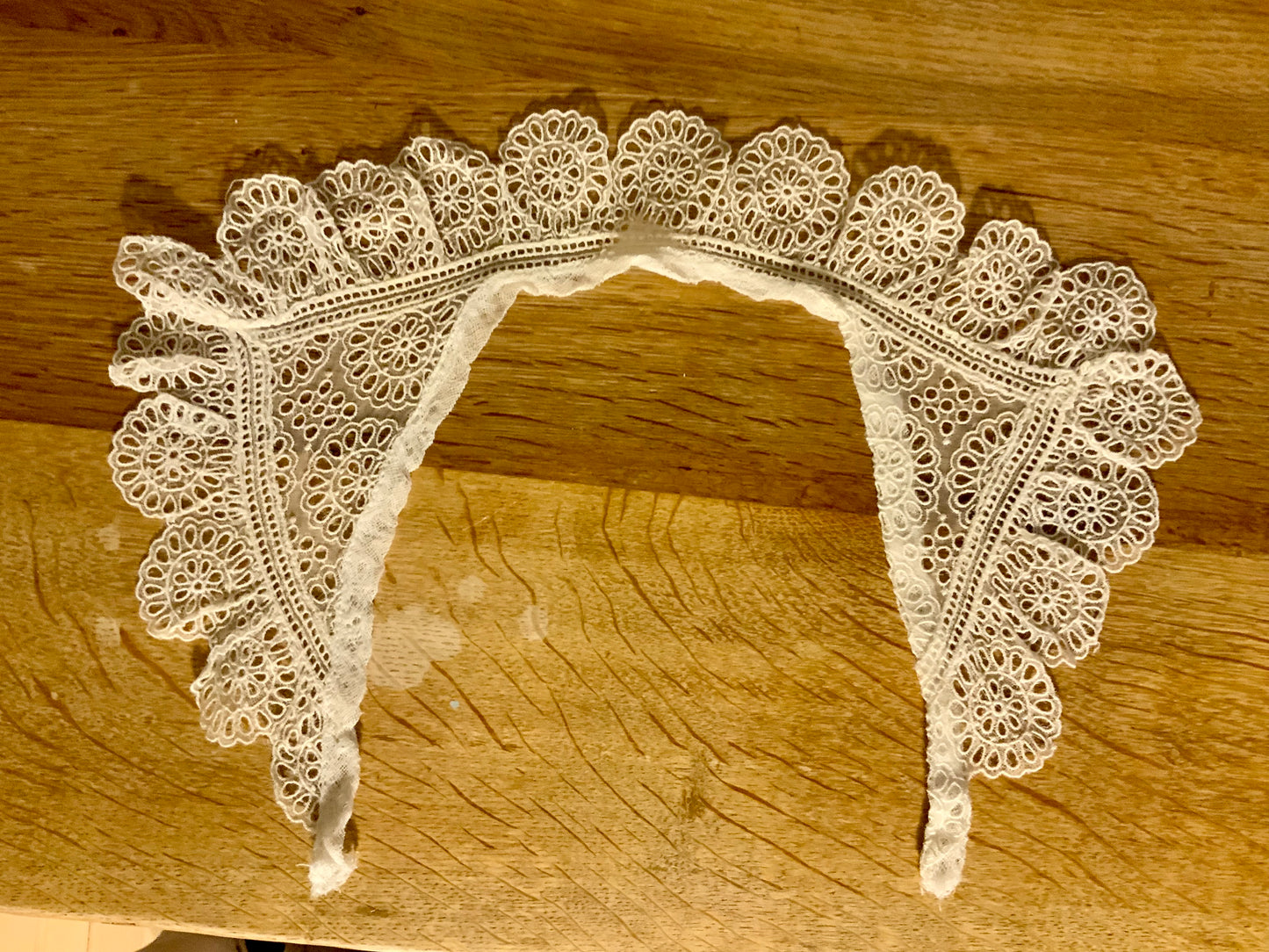 Antique Lace Collar Guipure Floral Cutwork Collar Edwardian Style Dress Trim Wearable Piece