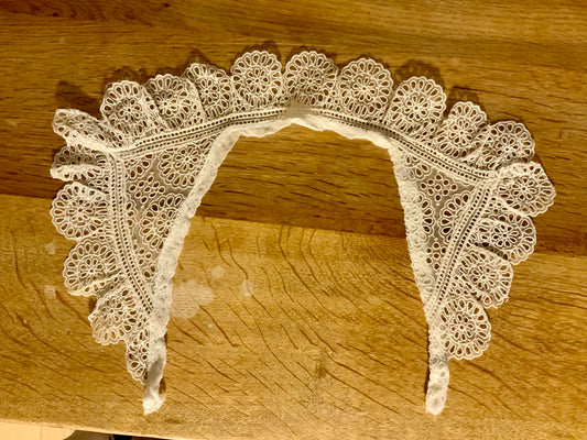 Antique Lace Collar Guipure Floral Cutwork Collar Edwardian Style Dress Trim Wearable Piece