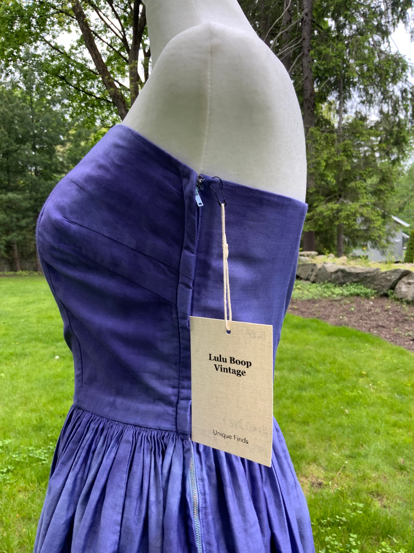Hand Dyed Strapless Dress with Removable Floral Brooch
-50BB