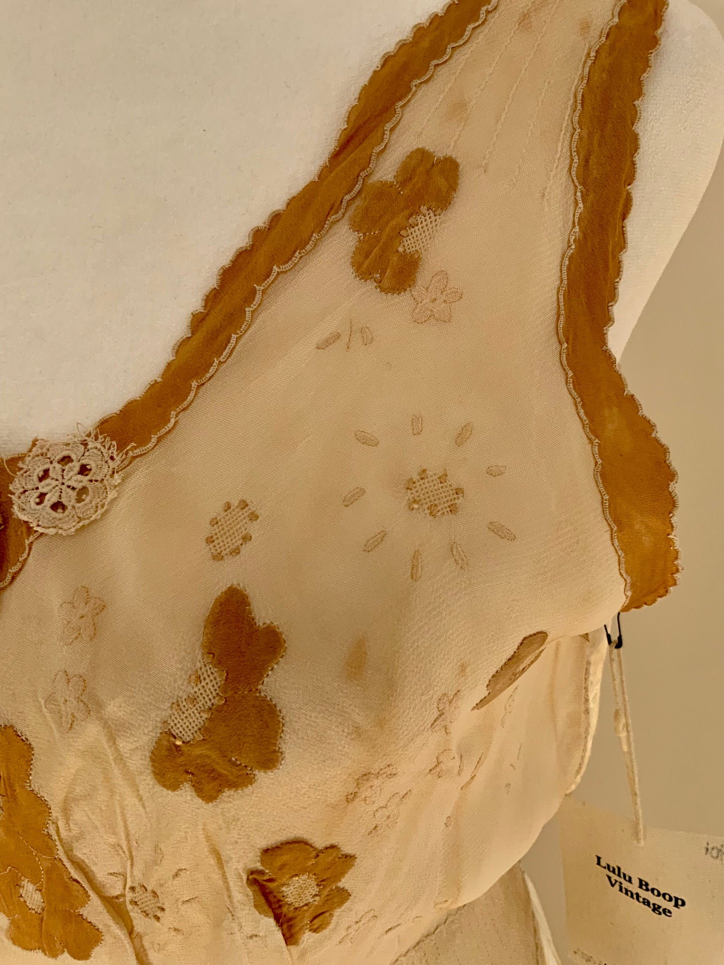 Hand Dyed Vintage Bridal lNightgown - 40s - 40I