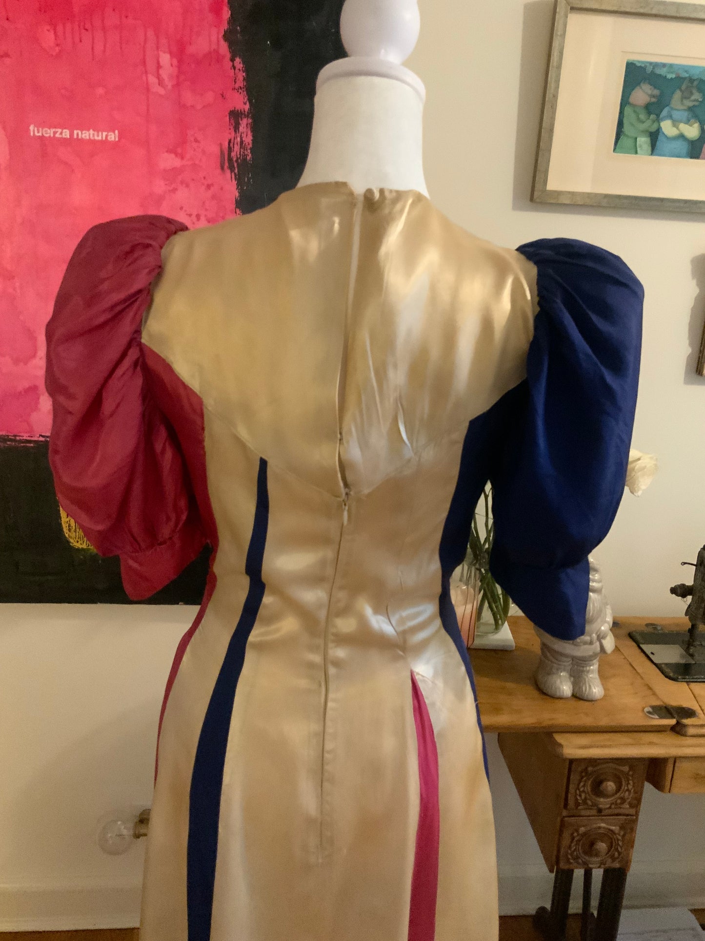 RARE Satin Evening Dress - 30s Early 40s - 30AG