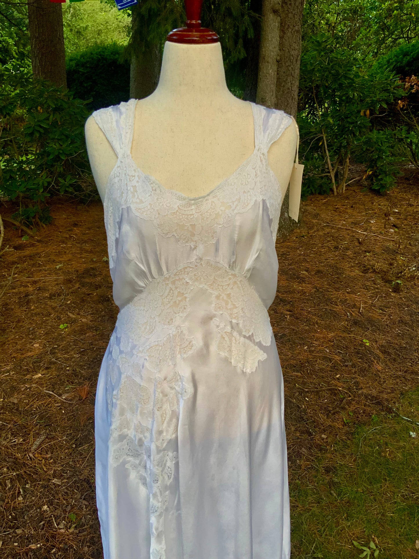 1930s Ivory Satin Lace Slip Dress | Luxury Vintage Bias Cut Nightgown | Old Hollywood Bridal Boudoir Gown | Romantic Wedding Lingerie- Bridal Nightgown
-30xx
