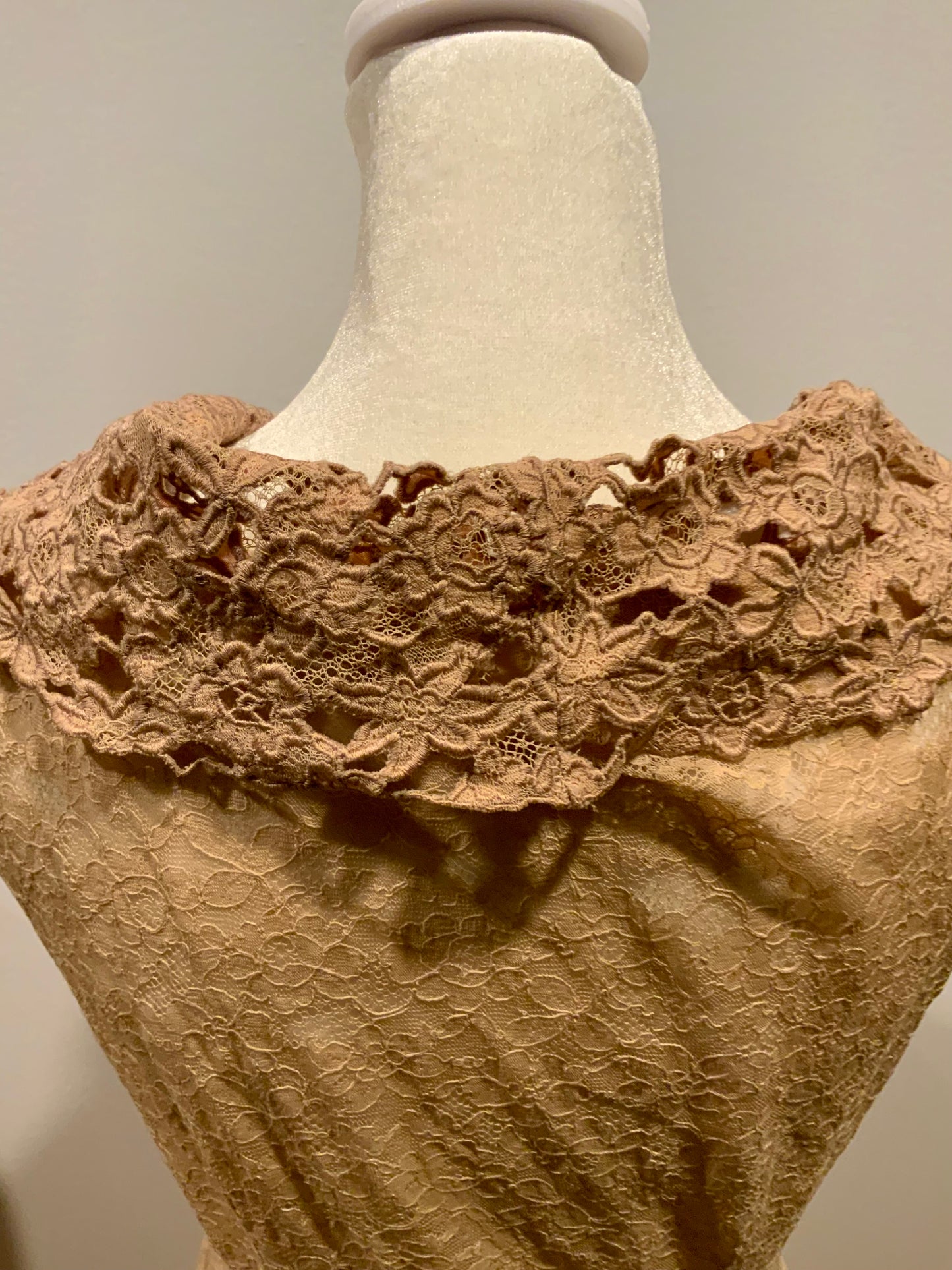 Edwardian Lace Lingerie Overdress with Five-Panel Skirt, c. 1905–1915 - ED46