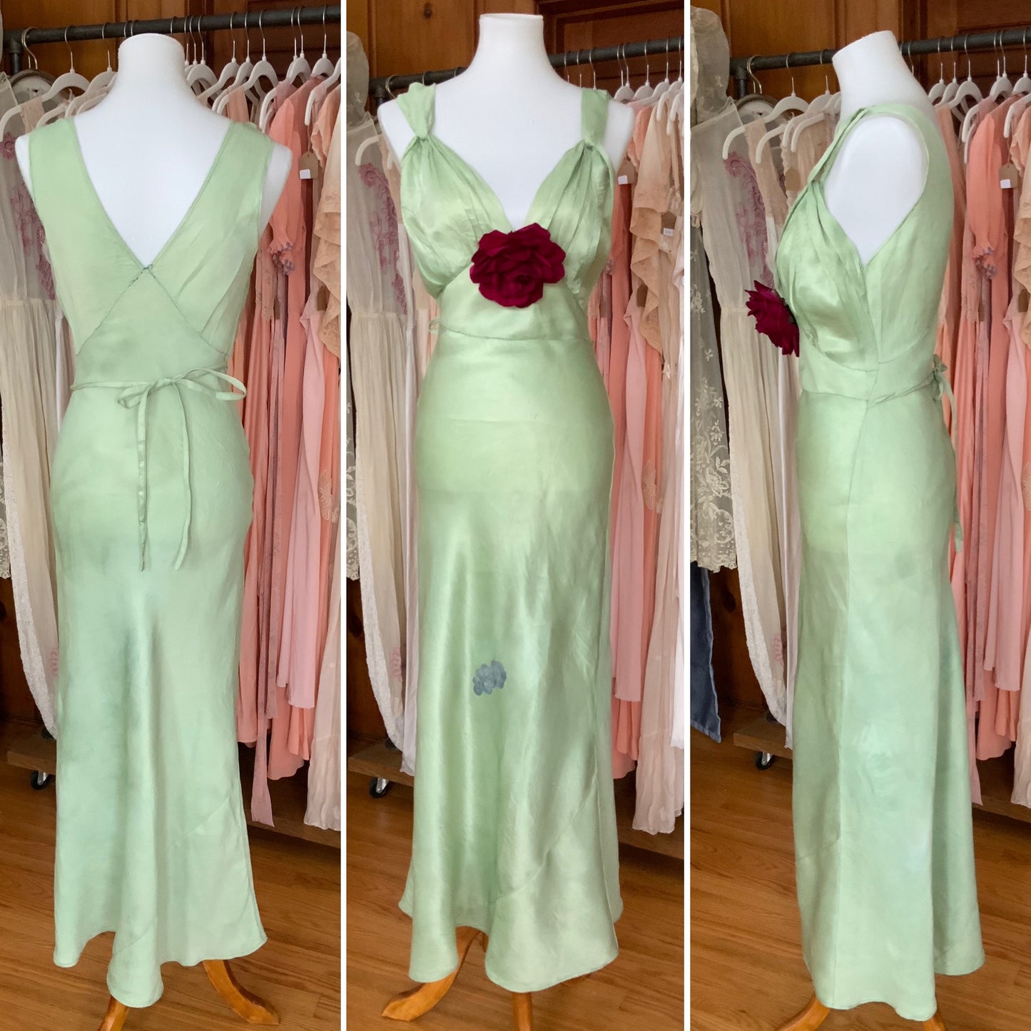 Hand Dyed Nightgown/Slip Dress - 50s - Bridal
