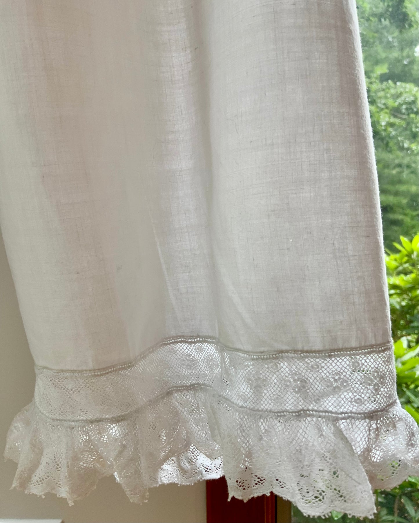 Authentic Edwardian White Cotton Split Drawers | Antique Lace Bloomers | Open Crotch Pantalettes | c.1905–1915-ED86