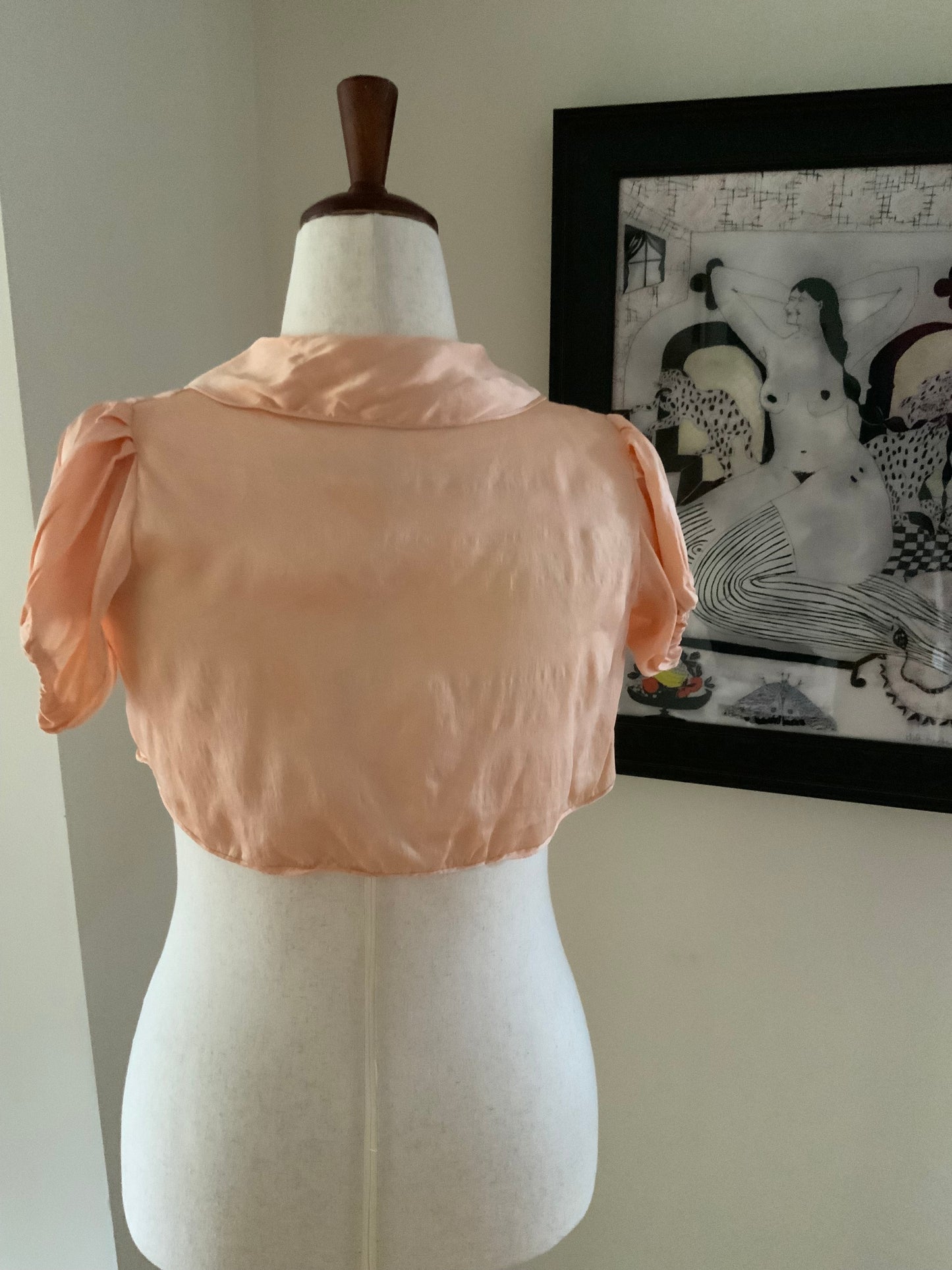 Silk Lace Bed Jacket -30s