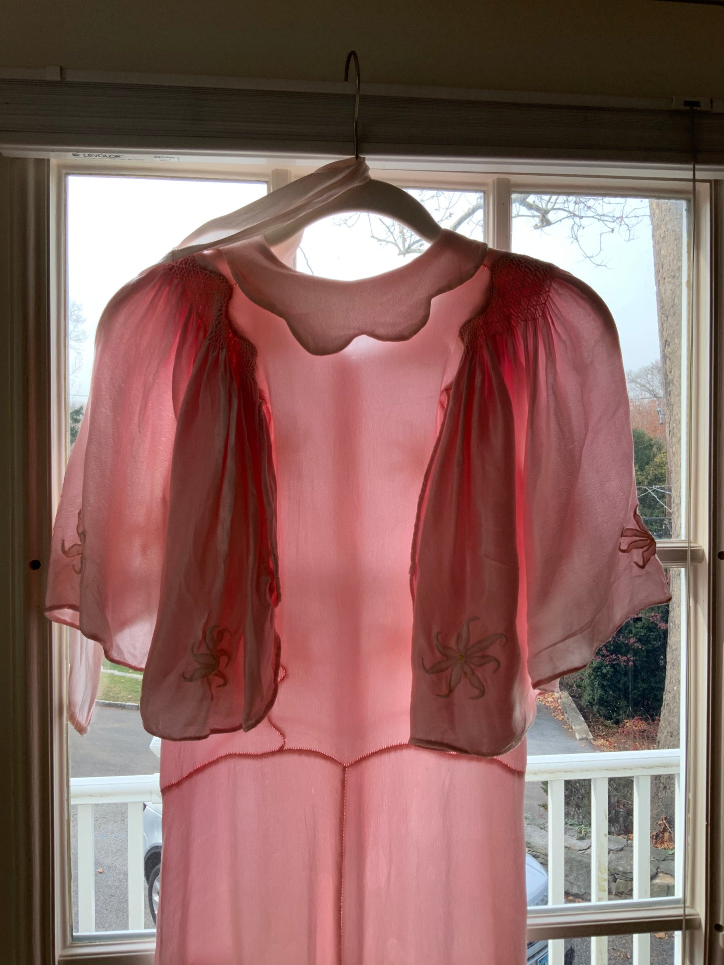 satin Nightgown Peach Pink - 40s