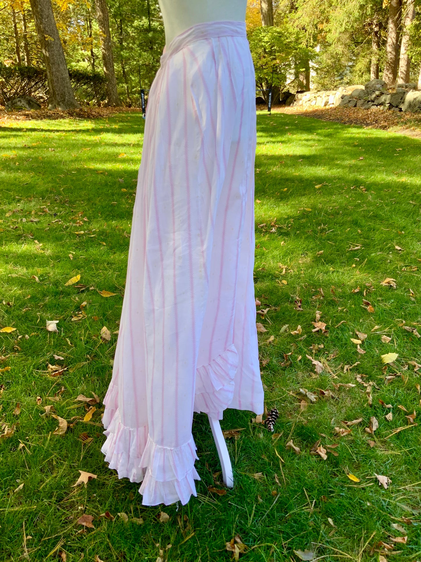 Cotton Pink Stripped Petticoat - 1895/1910 - ED23