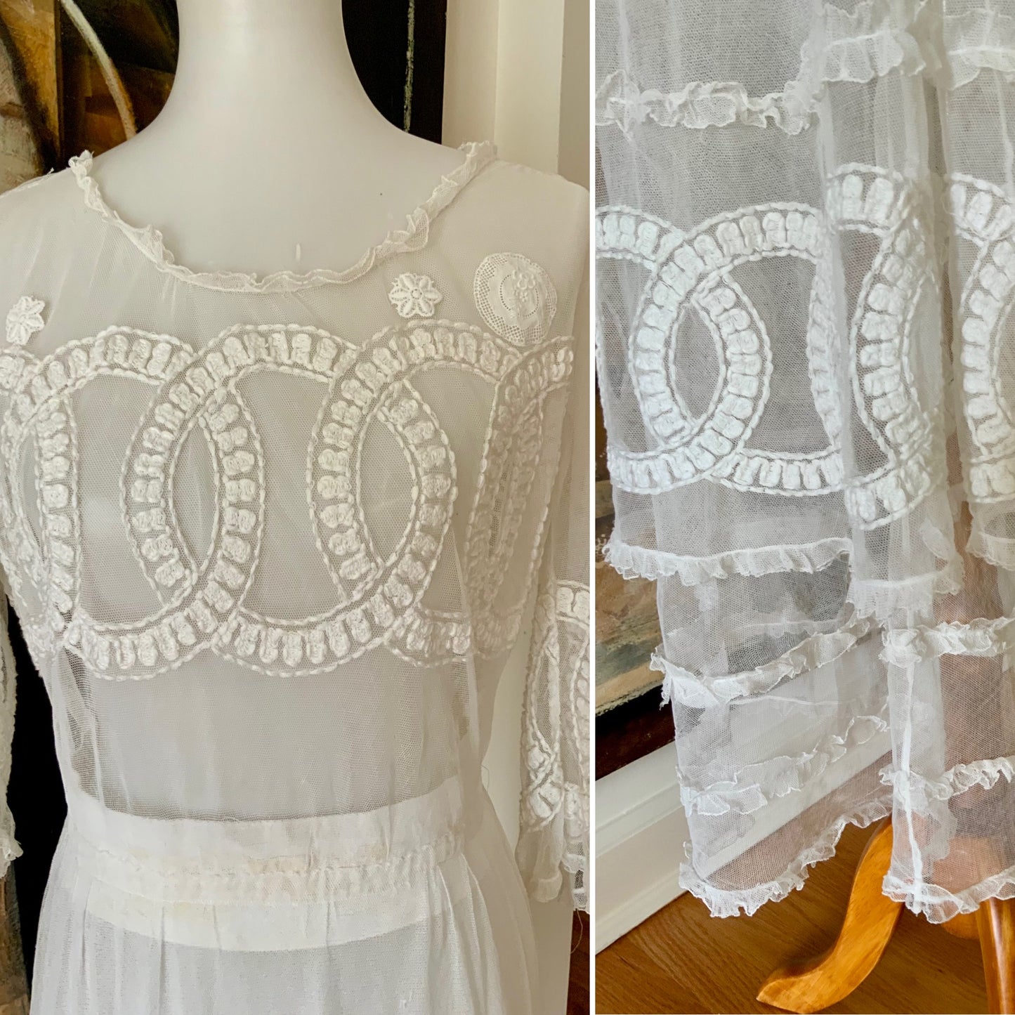 Edwardian Tulle Dress - 1910 - Bridal