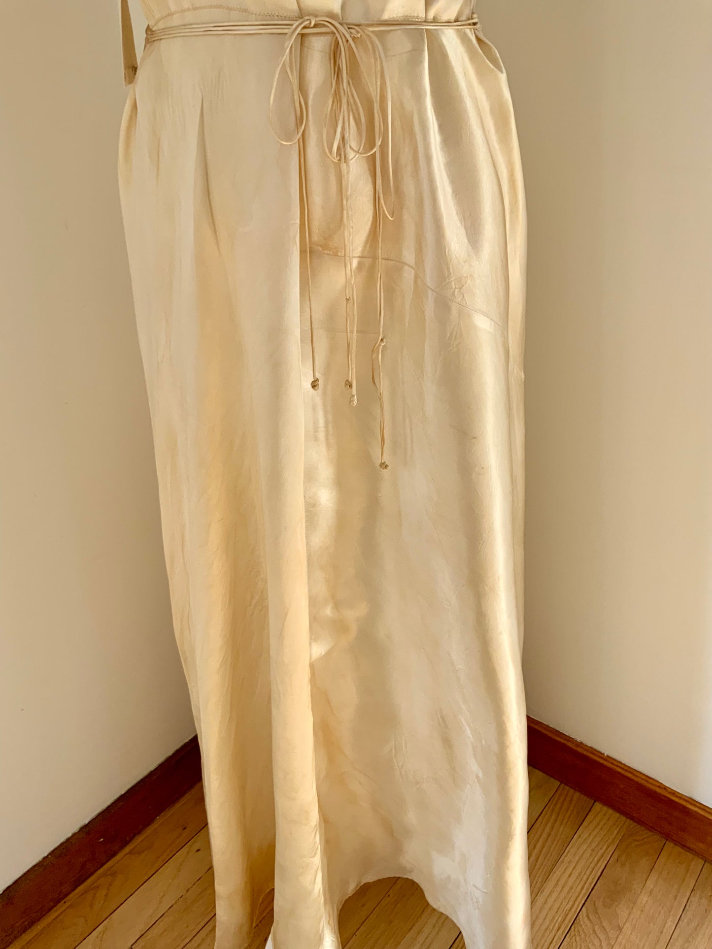 Hand Dyed Vintage Bridal lNightgown - 40s - 40I