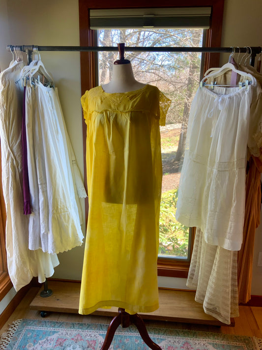 Edwardian Antique Nightgown – Artistically Restored & Hand Dyed-ED78