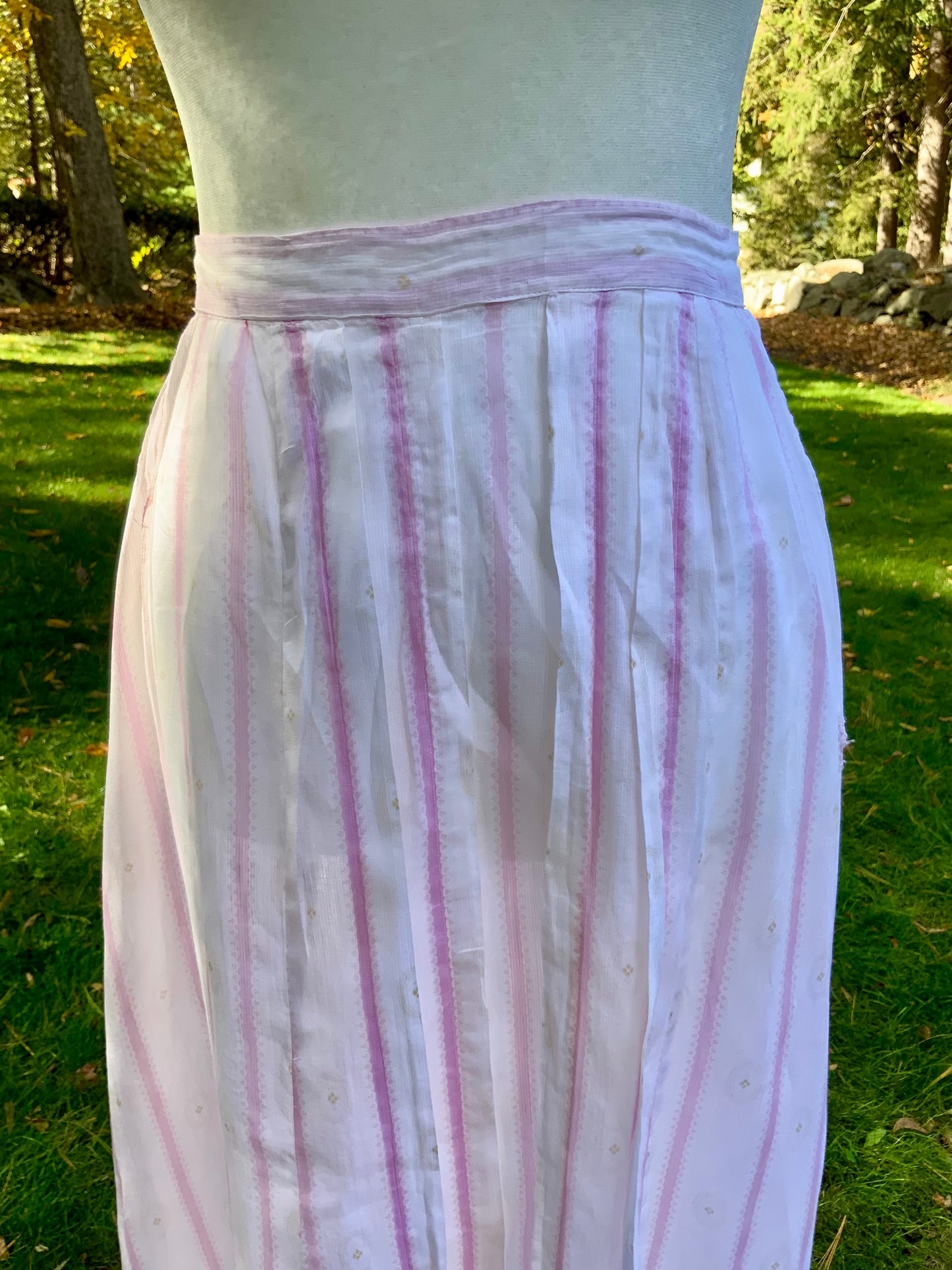 Cotton Pink Stripped Petticoat - 1895/1910 - ED23