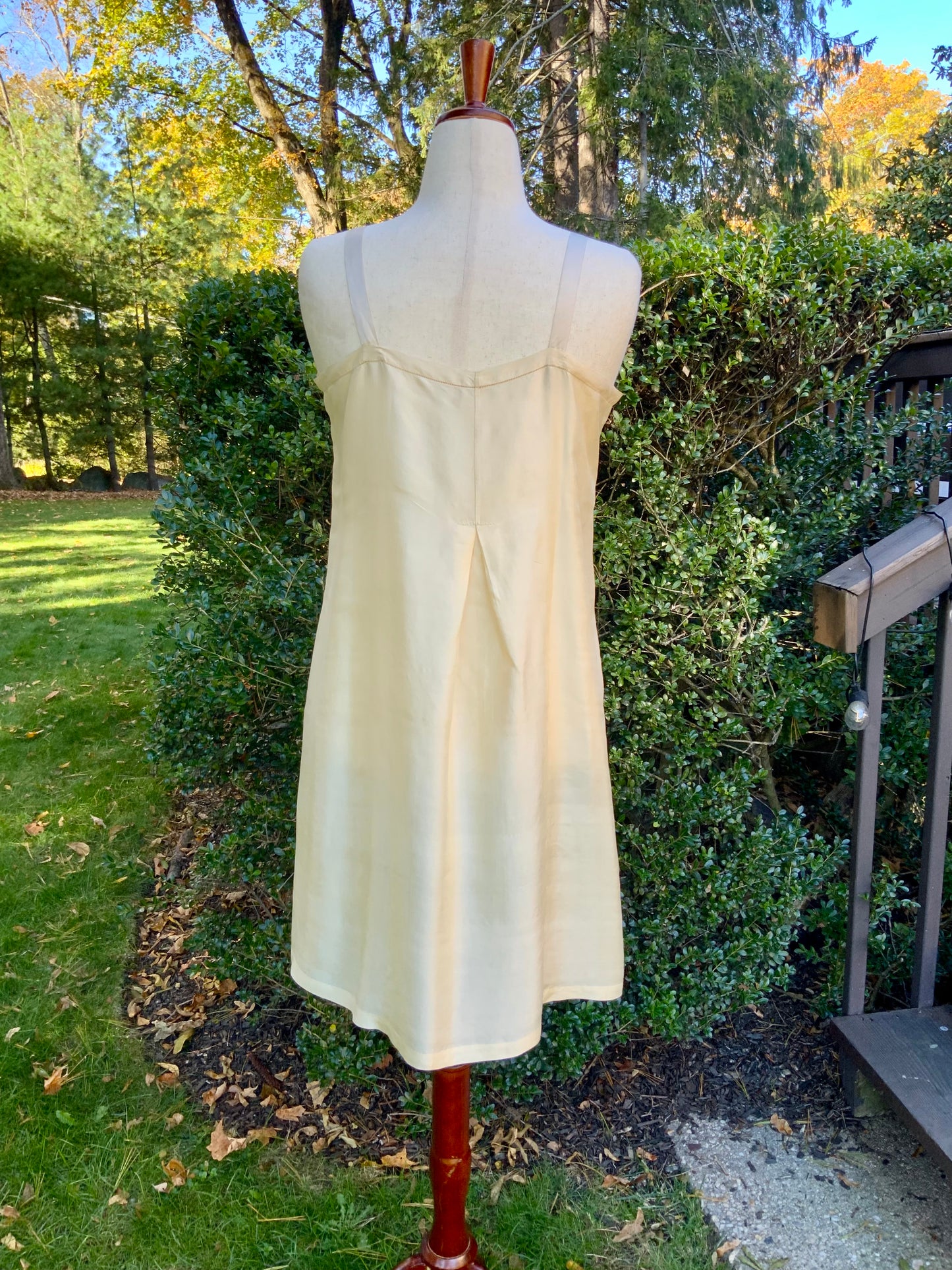 Edwardian Pure Silk Slip Dress c.1905–1915 – Hand Embroidered “Rosita” Monogram | Antique Lingerie Heirloom -ED23