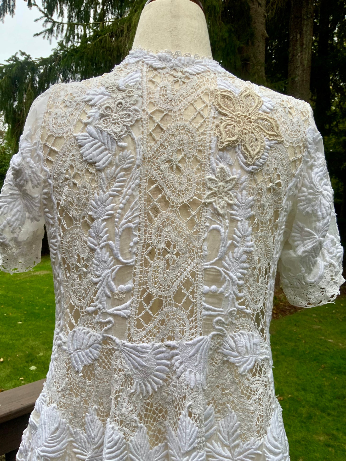 Edwardian Hand-Restored Antique Lace Dress | Circa 1905–1915 | One-of-a-Kind Wearable Art - ED20