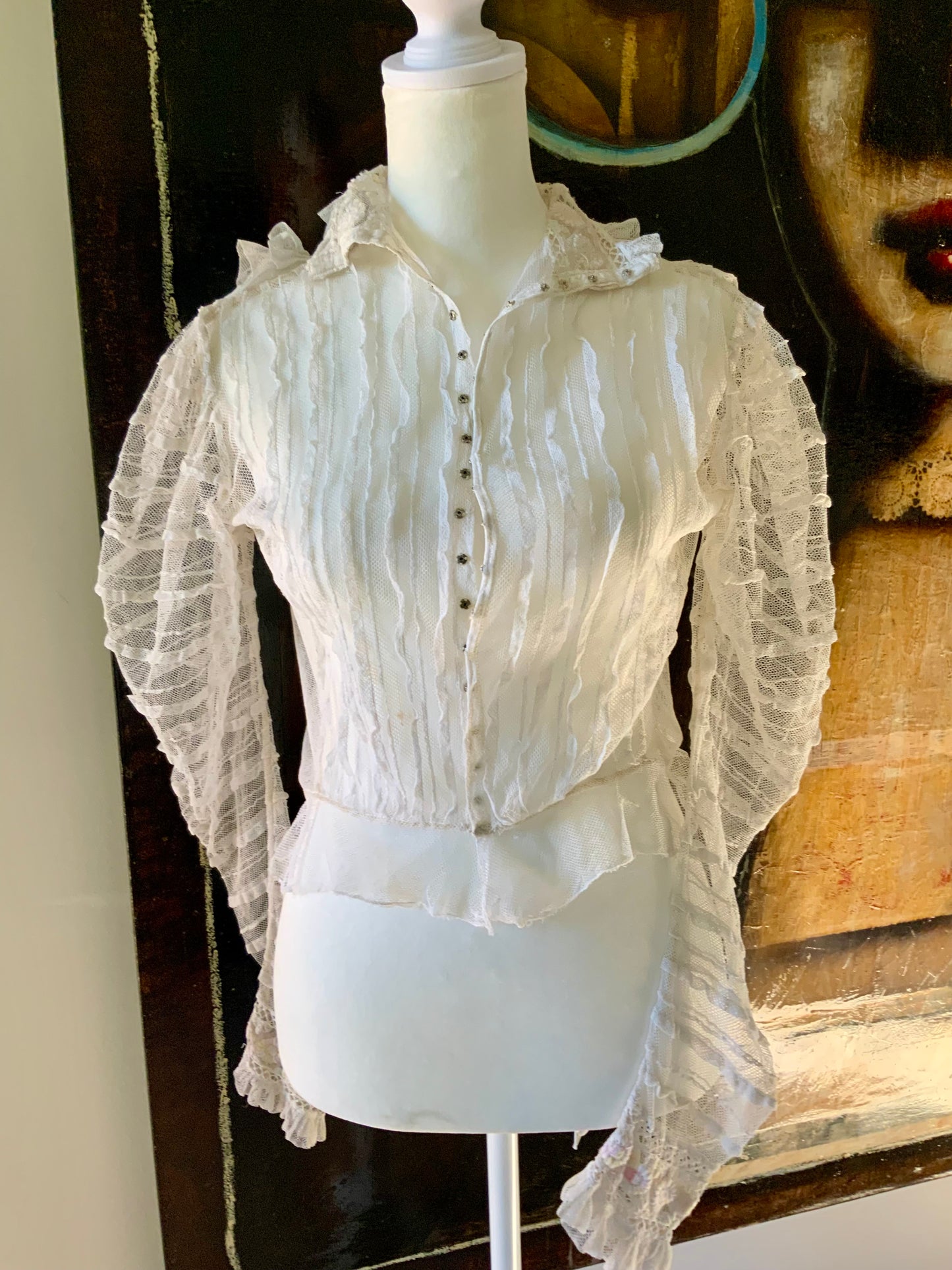 Sheer Blouse - Late Victorian / Early Edwardian -VI16