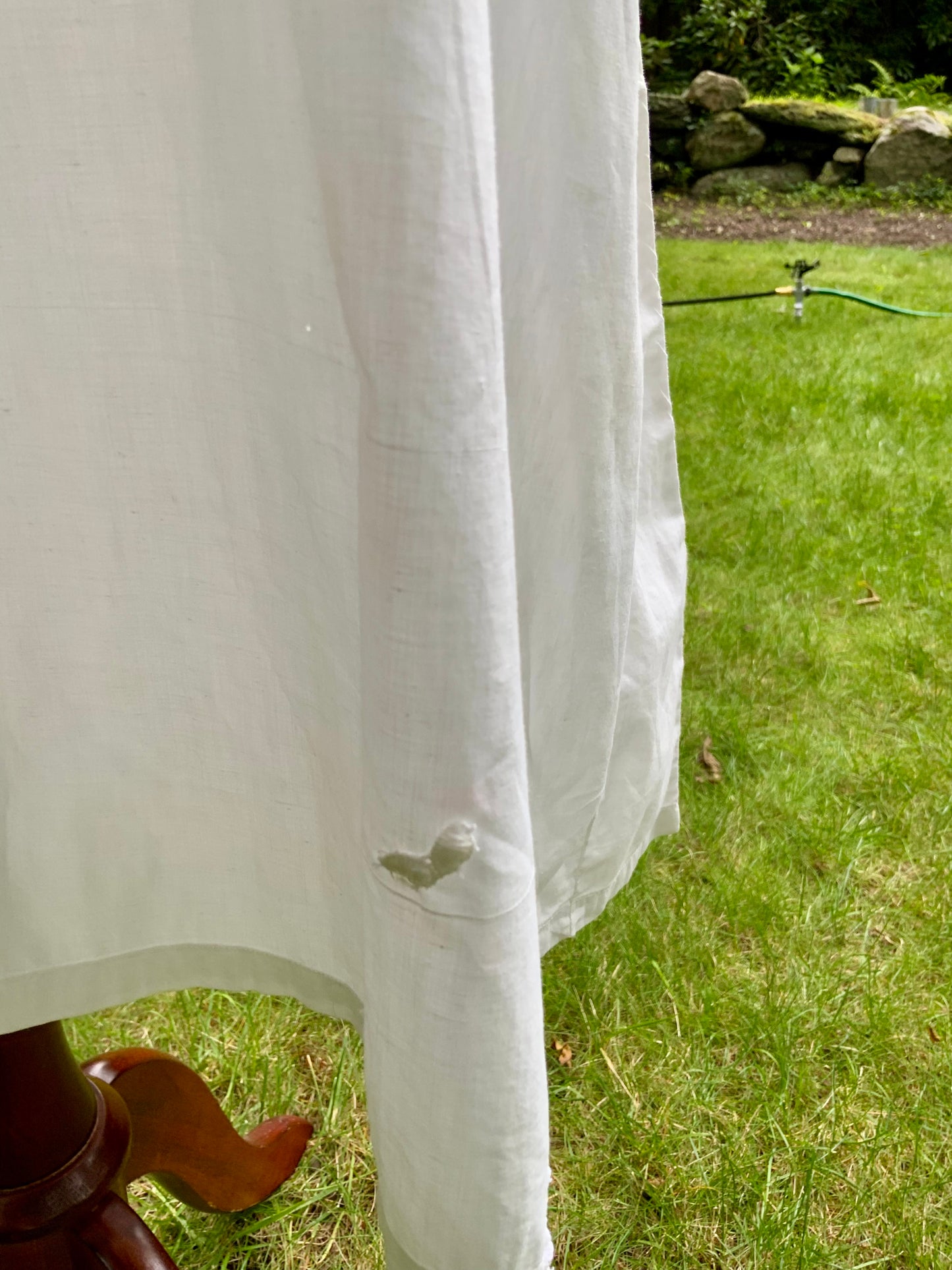Late Edwardian White Cotton Nightgown. Antique Embroidered Cutwork Dress. Circa 1910s.ED100
