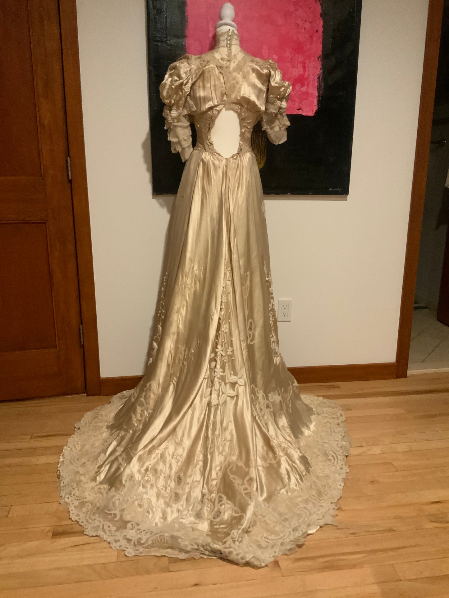 Victorian Silk Wedding Gown - 1890 - VI8