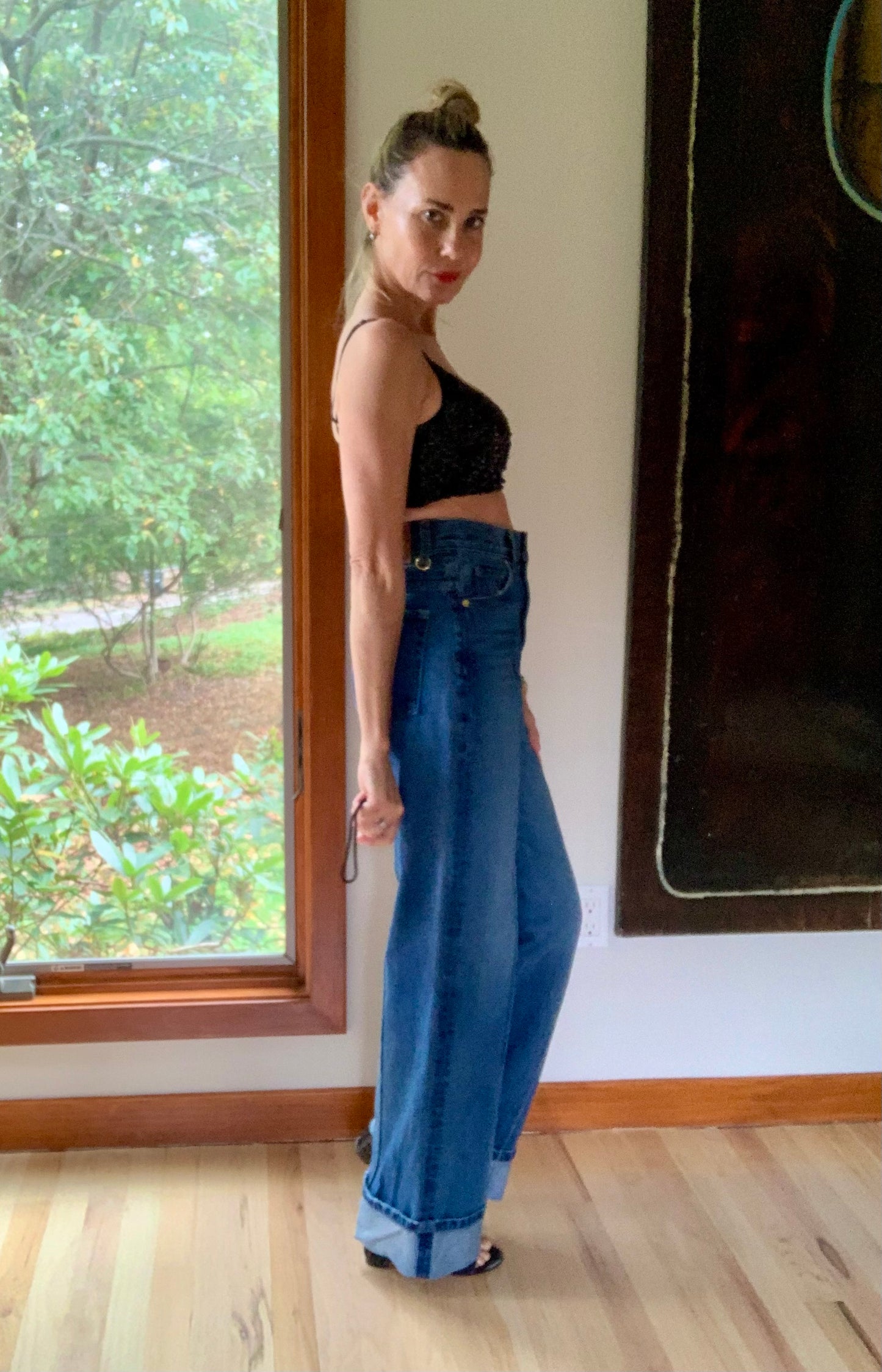 Rick Beach for Patti Capelli Black Sequined Bra Top - Late 70s/Early 80s - 80F