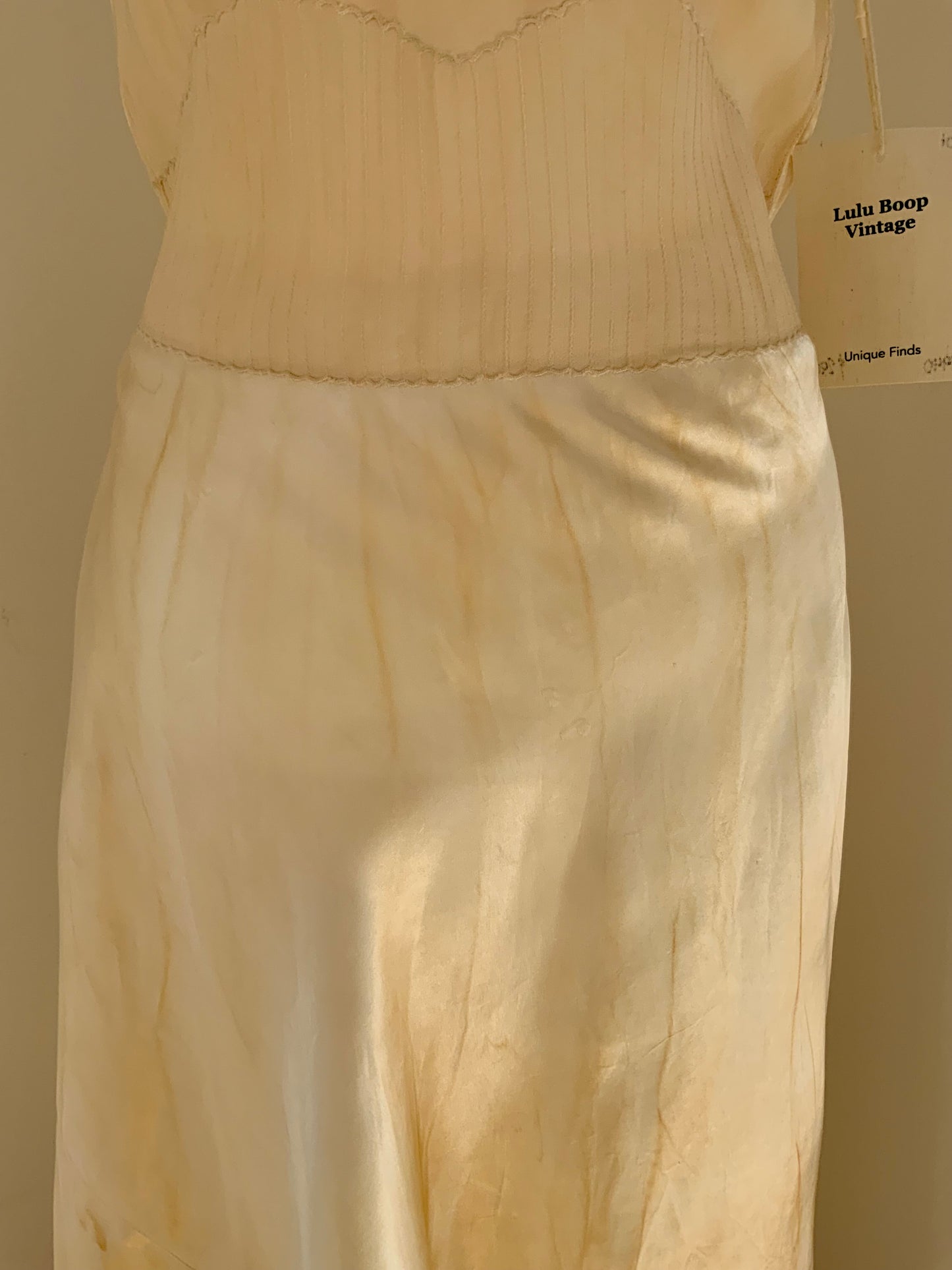 Hand Dyed Vintage Bridal lNightgown - 40s - 40I