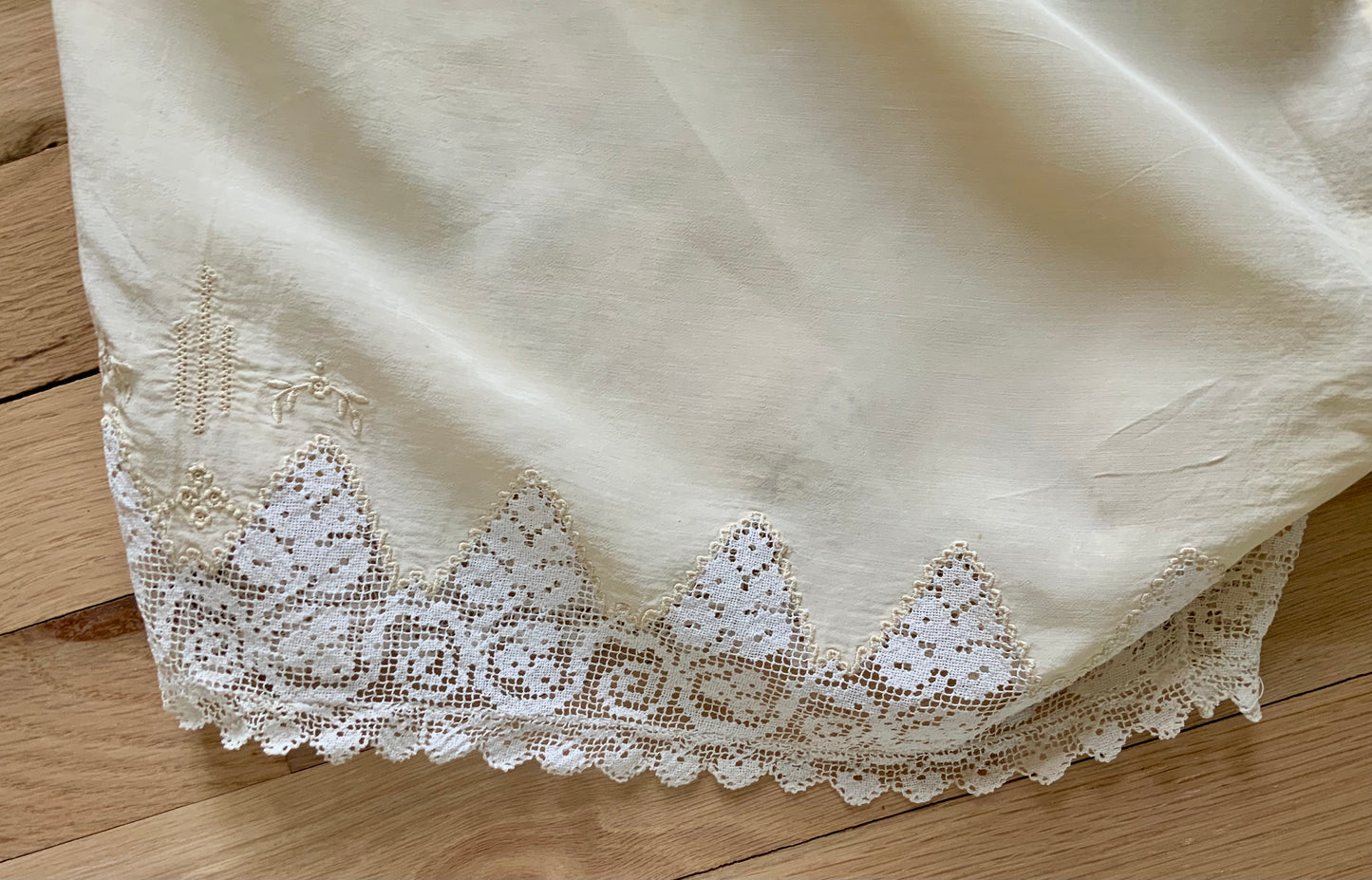 Edwardian Pure Silk Lingerie Drawers with Filet Lace | Antique Tap Pants |ED58