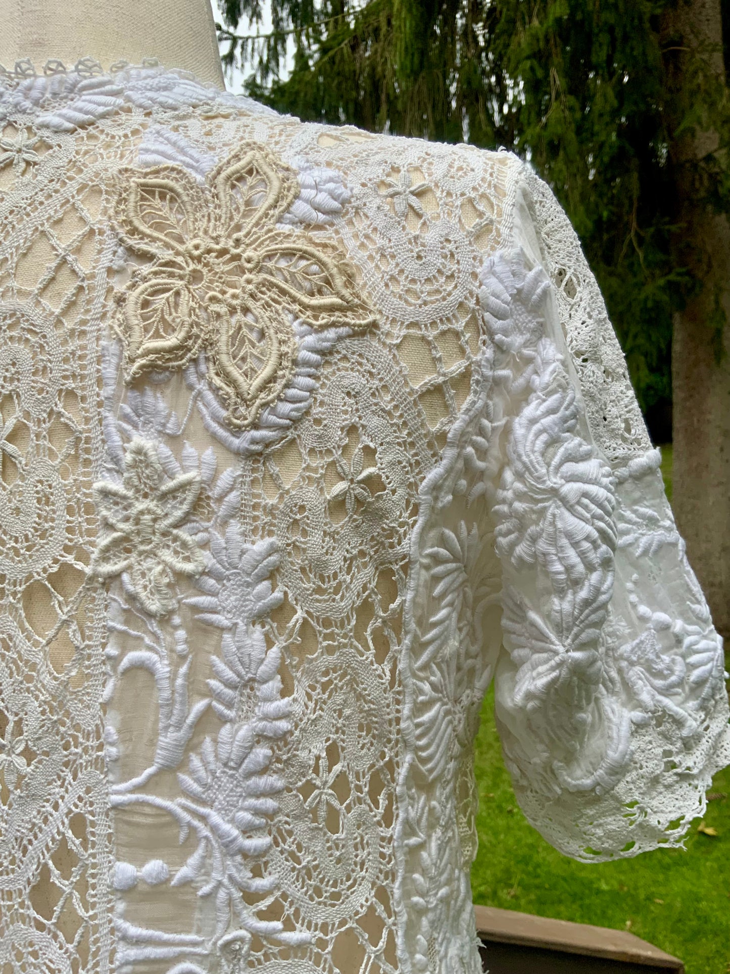 Edwardian Hand-Restored Antique Lace Dress | Circa 1905–1915 | One-of-a-Kind Wearable Art - ED20