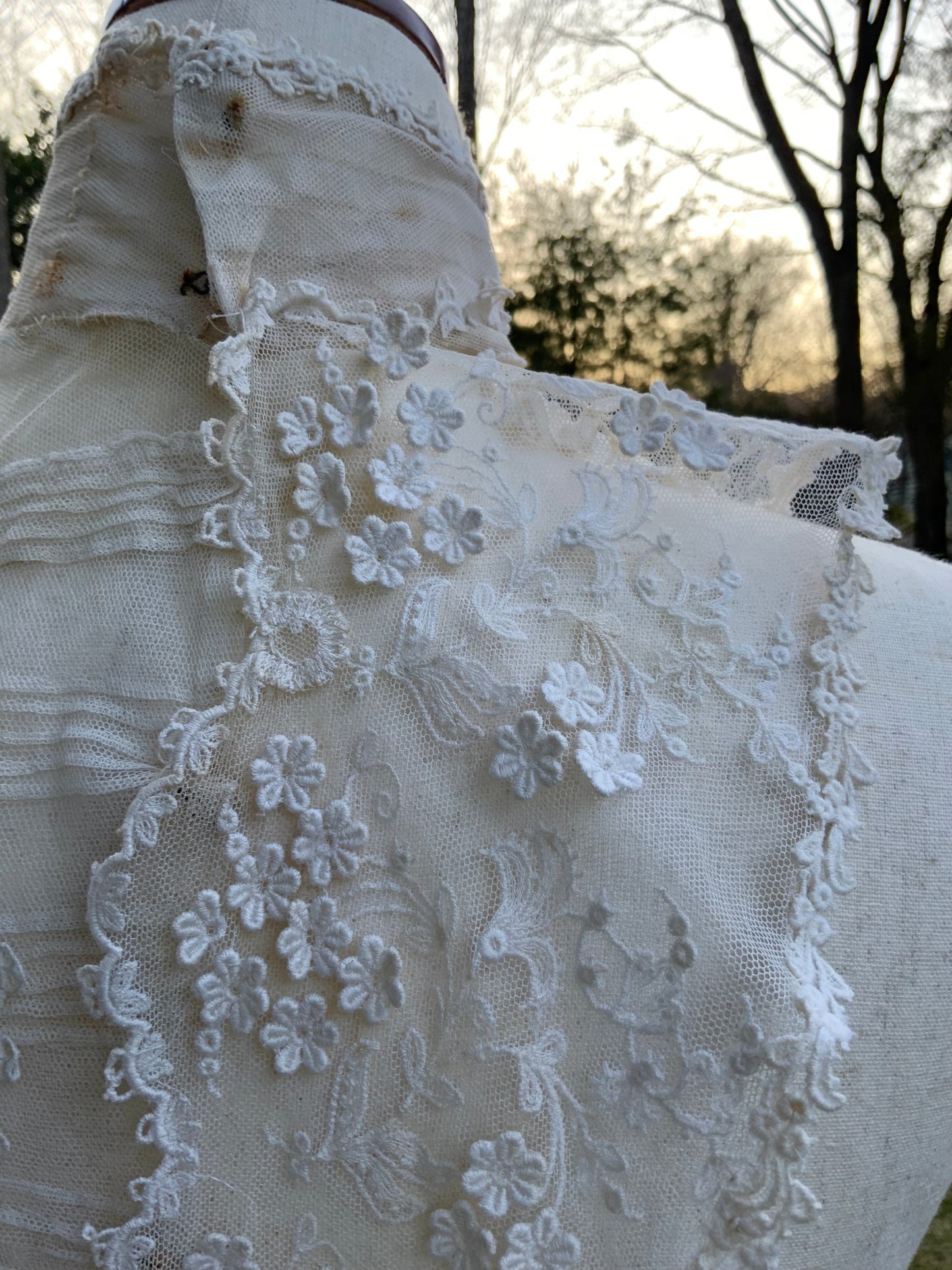 Edwardian Lace Bib Collar c.1905 –Antique Collar-ED70