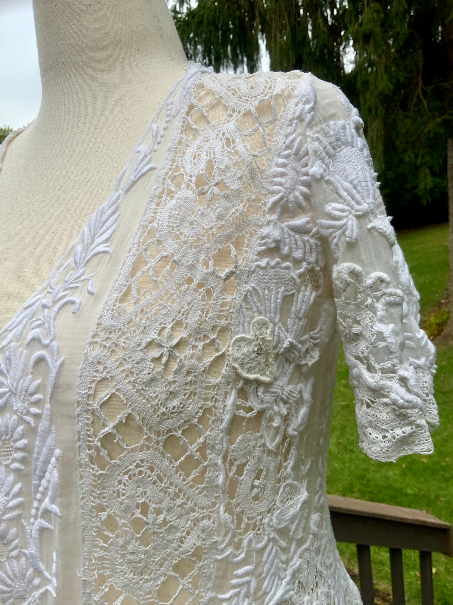 Edwardian Hand-Restored Antique Lace Dress | Circa 1905–1915 | One-of-a-Kind Wearable Art - ED20