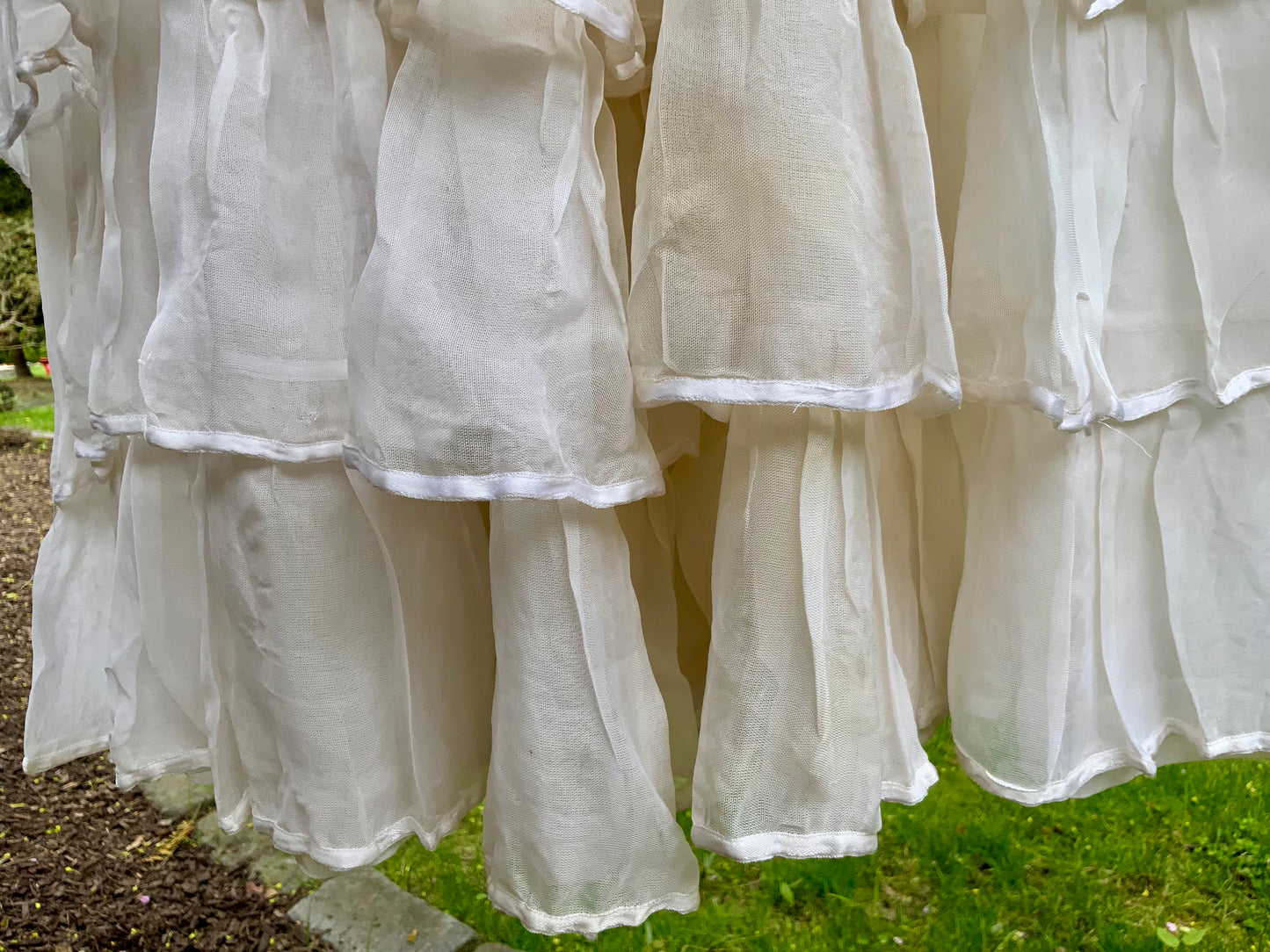 Antique Edwardian Sheer Lace Dress | Tiered Ruffle Bridal Gown | Hand Restored-ED82