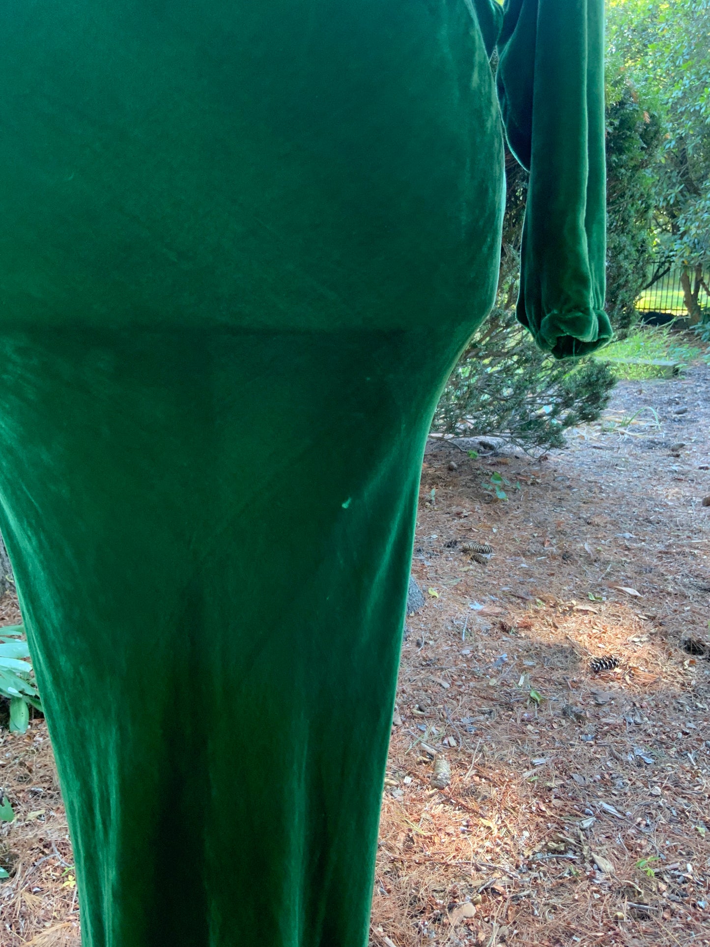 Green Velvet Evening Dress - Late 30s - 30AM