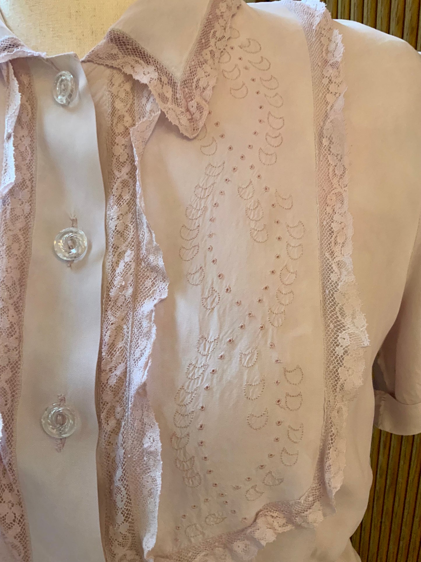 Authentic 1930s Bias Cut Satin Nightgown Hand Dyed Lilac Original Belt Vintage Lingerie Dress
 - 30K