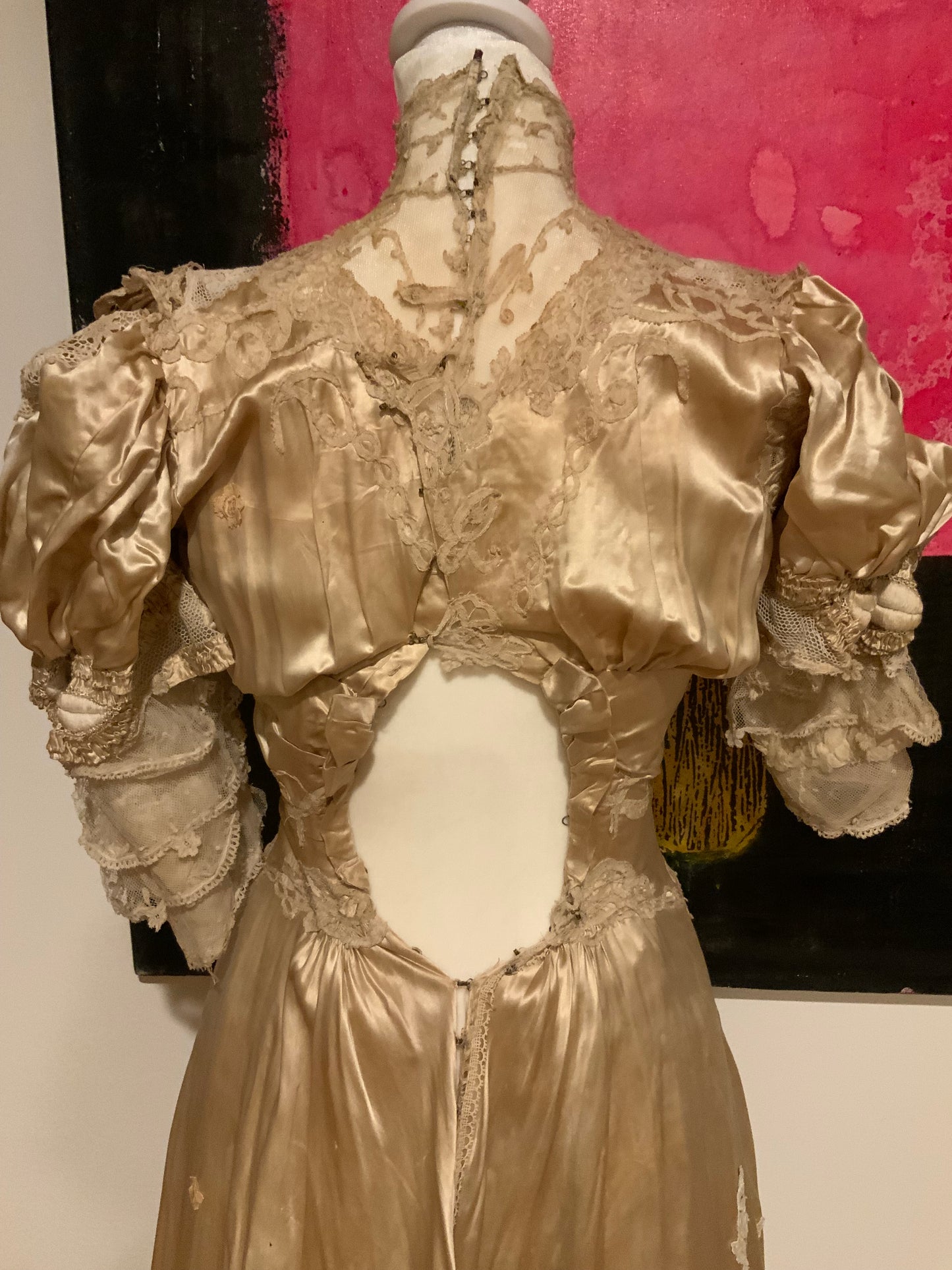 Victorian Silk Wedding Gown - 1890 - VI8