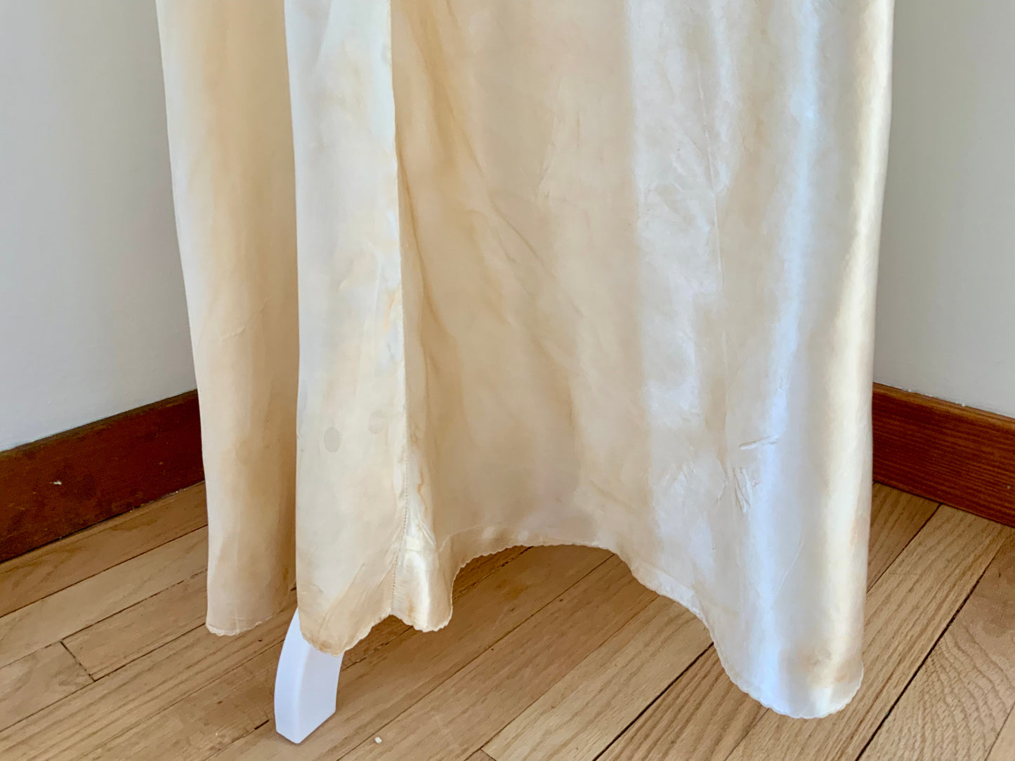 Hand Dyed Vintage Bridal lNightgown - 40s - 40I