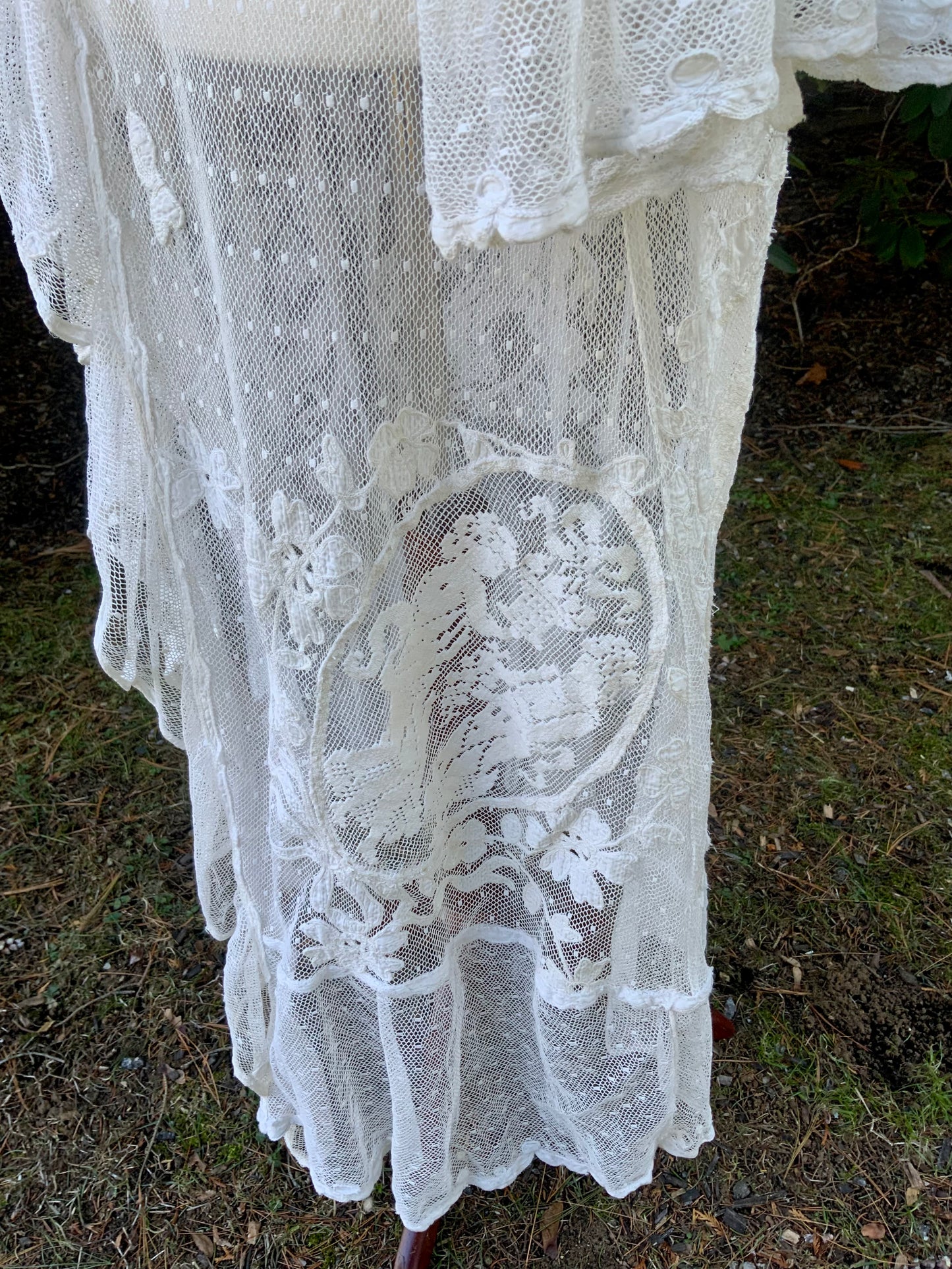 Museum-Quality Edwardian Lace Ceremonial Lingerie Tunic, Circa 1900–1910-ED30