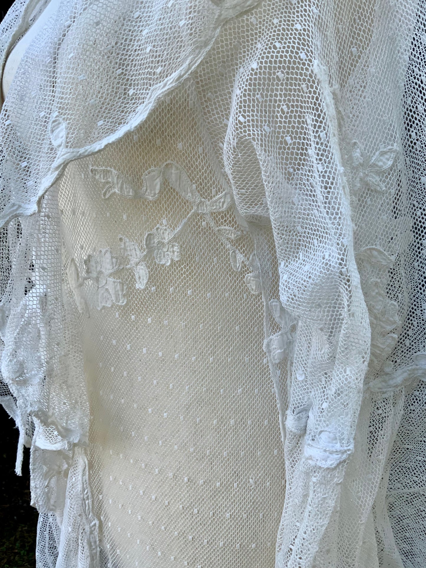 Museum-Quality Edwardian Lace Ceremonial Lingerie Tunic, Circa 1900–1910-ED30