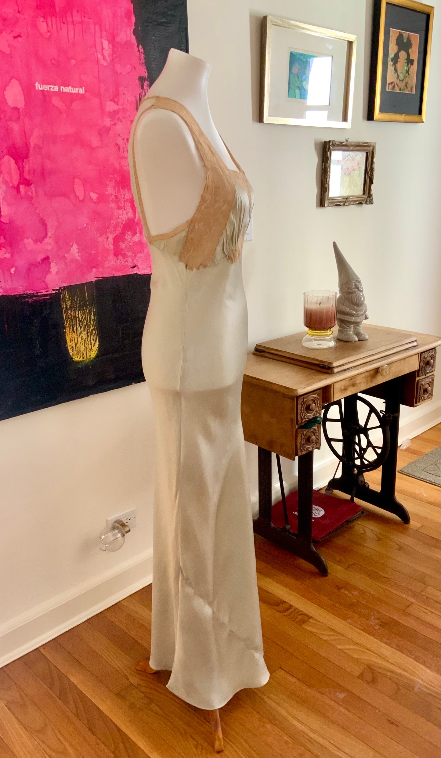 Silk Nightgown Mint - 50s
