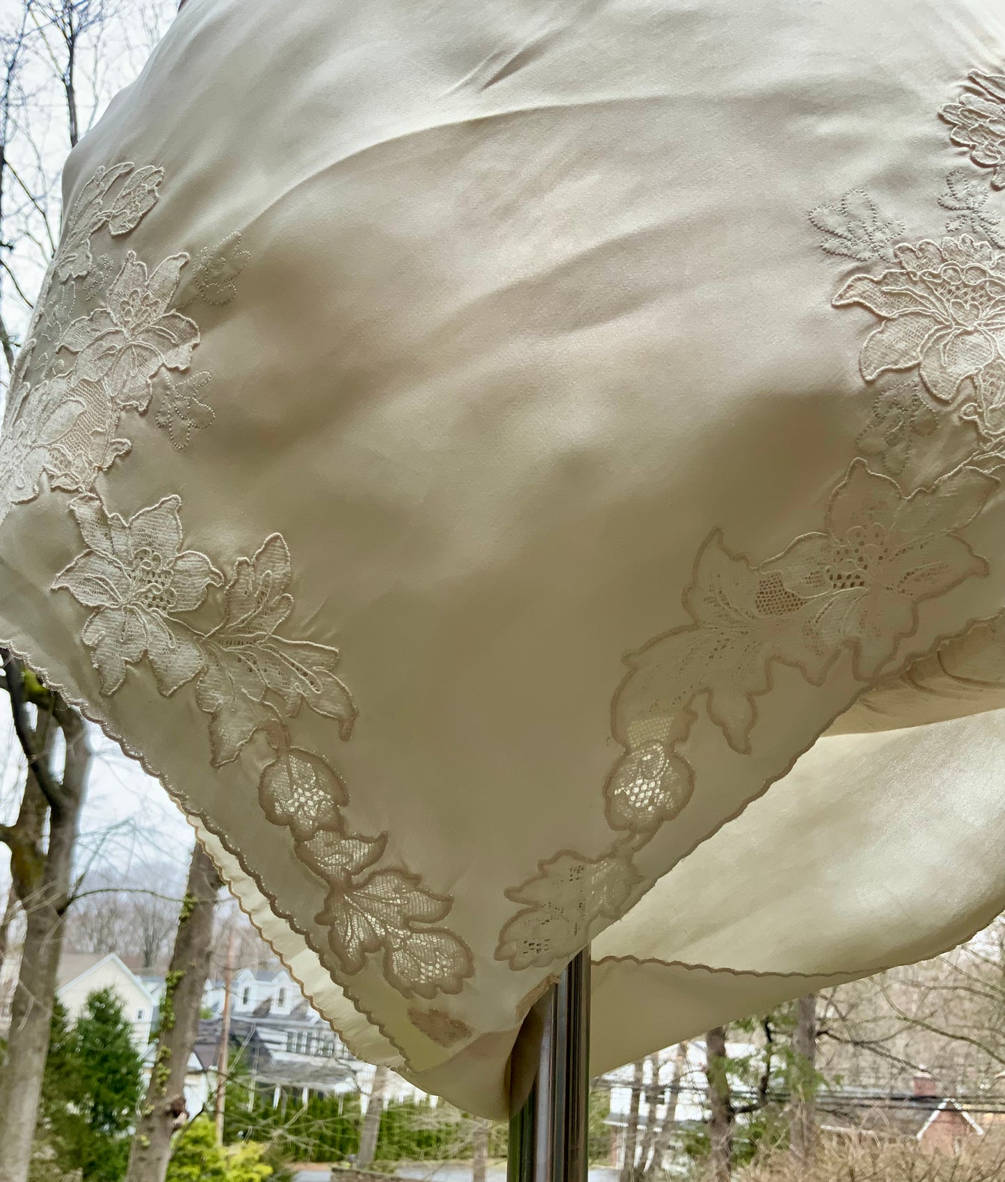 Antique Silk Tap Pants Bloomers Embroidered Lace Edwardian Lingerie Ivory Silk Panties-20AH