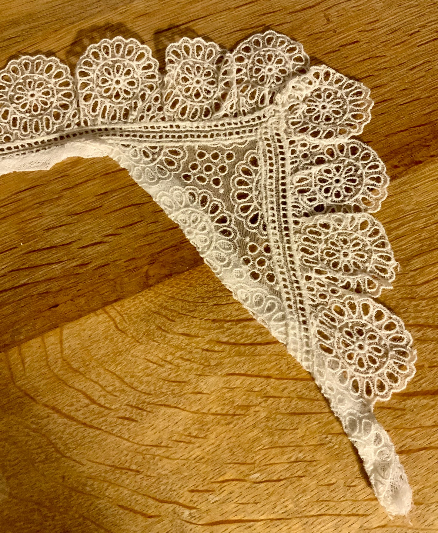 Antique Lace Collar Guipure Floral Cutwork Collar Edwardian Style Dress Trim Wearable Piece