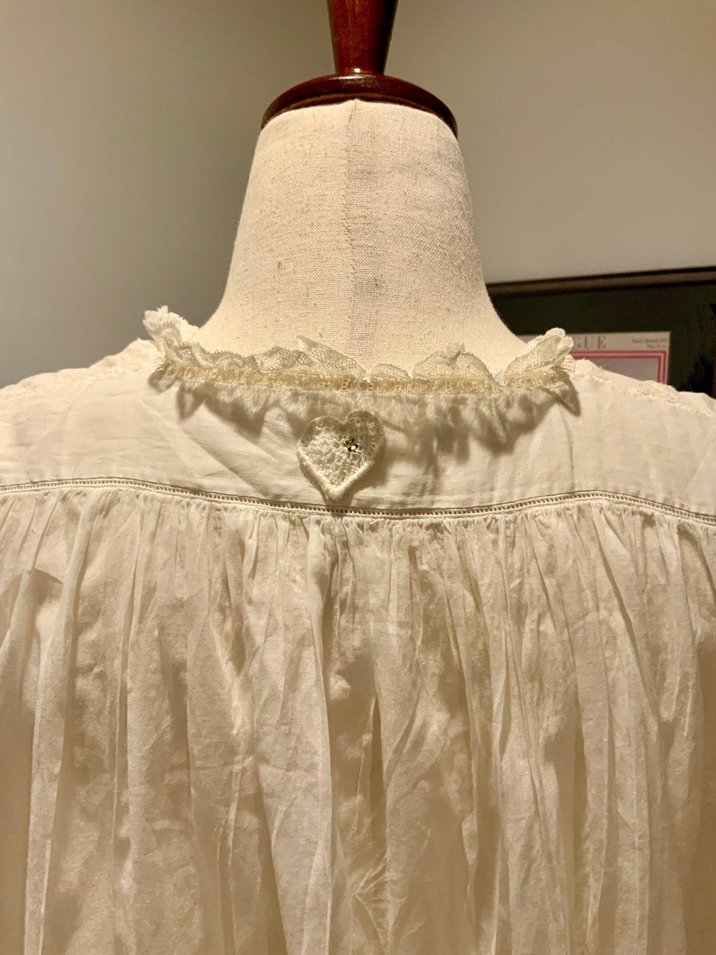 Edwardian White Cotton Nightgown c.1900–1915-E27