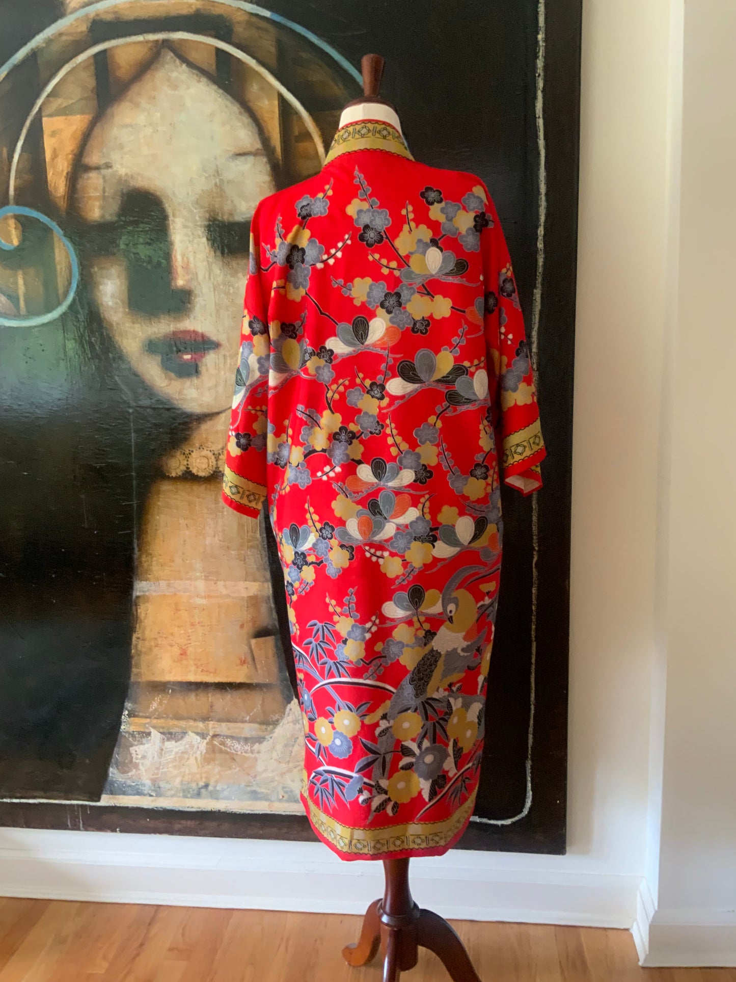 Shirokiya Silk Robe - Made in Japan - 60s - 60K
