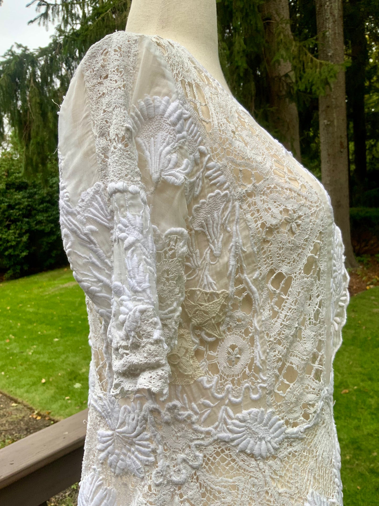 Edwardian Hand-Restored Antique Lace Dress | Circa 1905–1915 | One-of-a-Kind Wearable Art - ED20