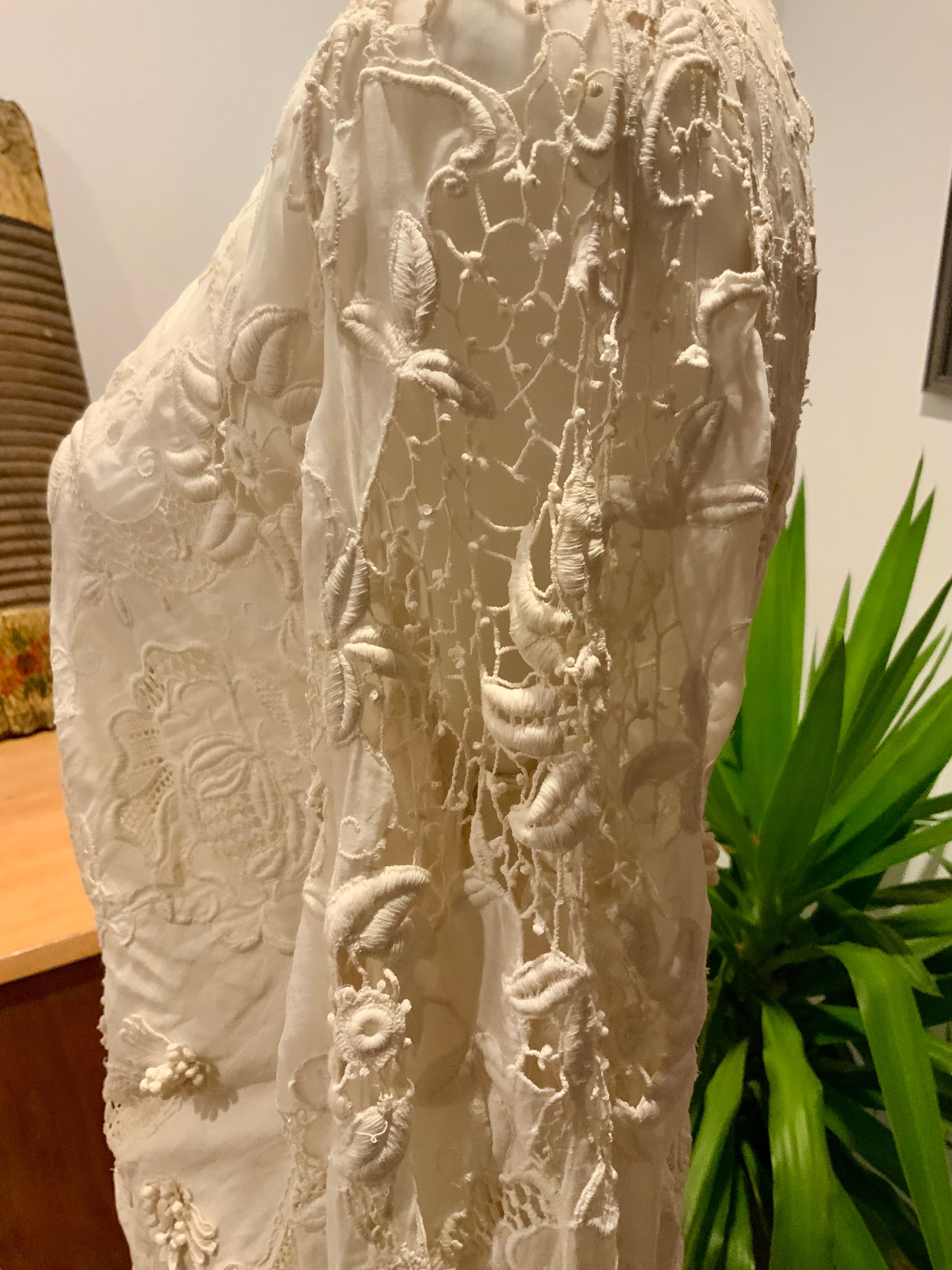 Edwardian Irish Lace & Embroidered Cotton Jacket – 1900s - ED26