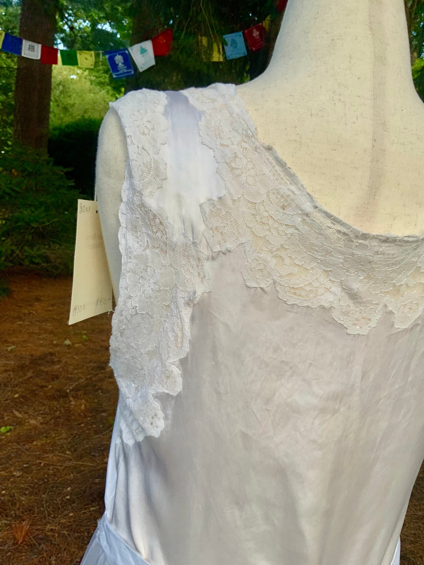 1930s Ivory Satin Lace Slip Dress | Luxury Vintage Bias Cut Nightgown | Old Hollywood Bridal Boudoir Gown | Romantic Wedding Lingerie- Bridal Nightgown
-30xx