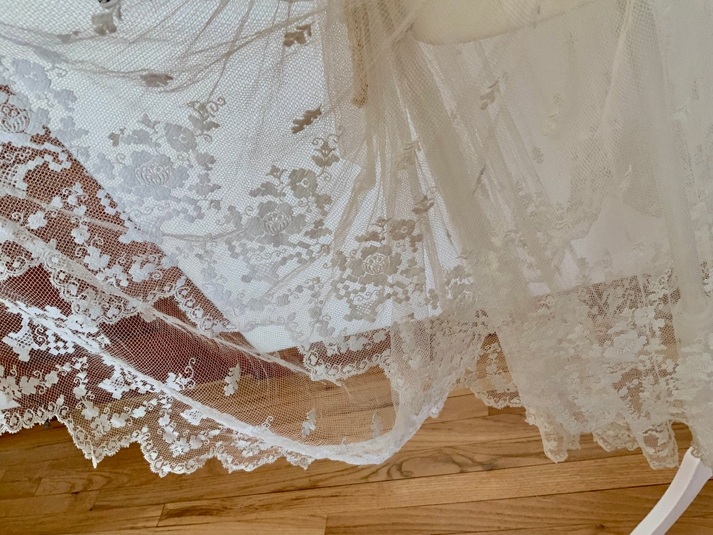 Antique Tulle Dress -Filet Lace – Early 1900s – ED40