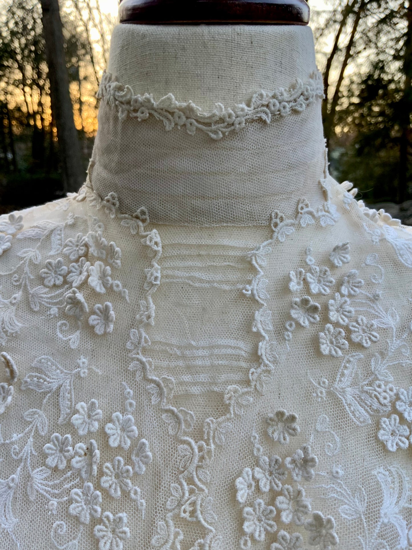 Edwardian Lace Bib Collar c.1905 –Antique Collar-ED70