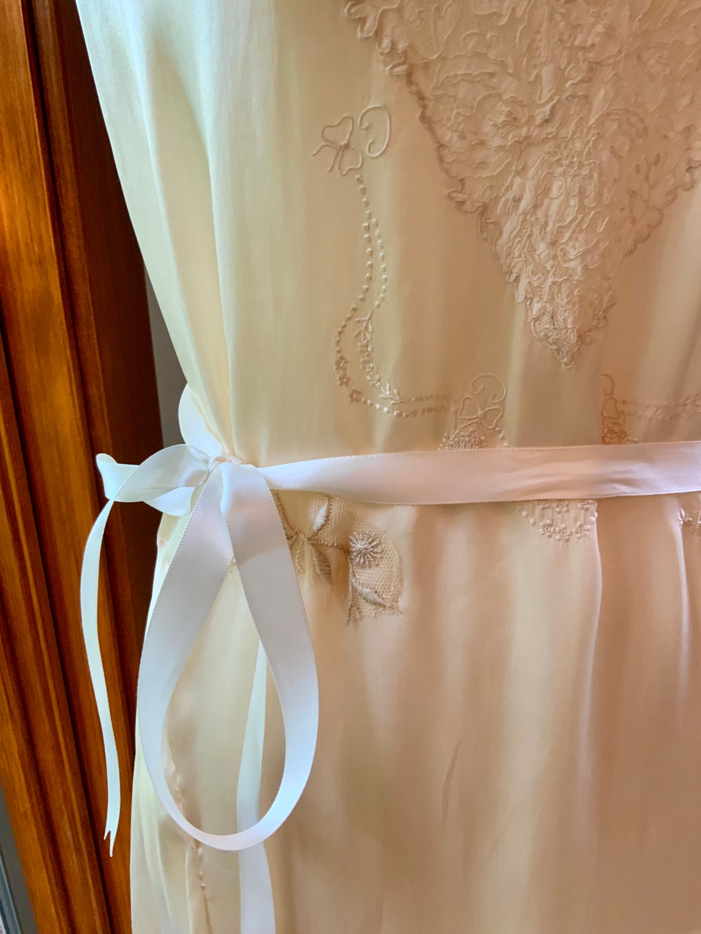 Anita’s Embroidered Pure Silk Nightgown / Slip Dress- 20s - 20R