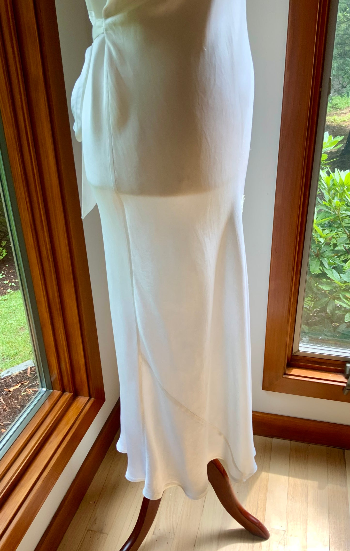 1930s Bridal Nightgown | Embroidered Bias Cut Boudoir Gown | Ivory Wedding Lingerie-30DI