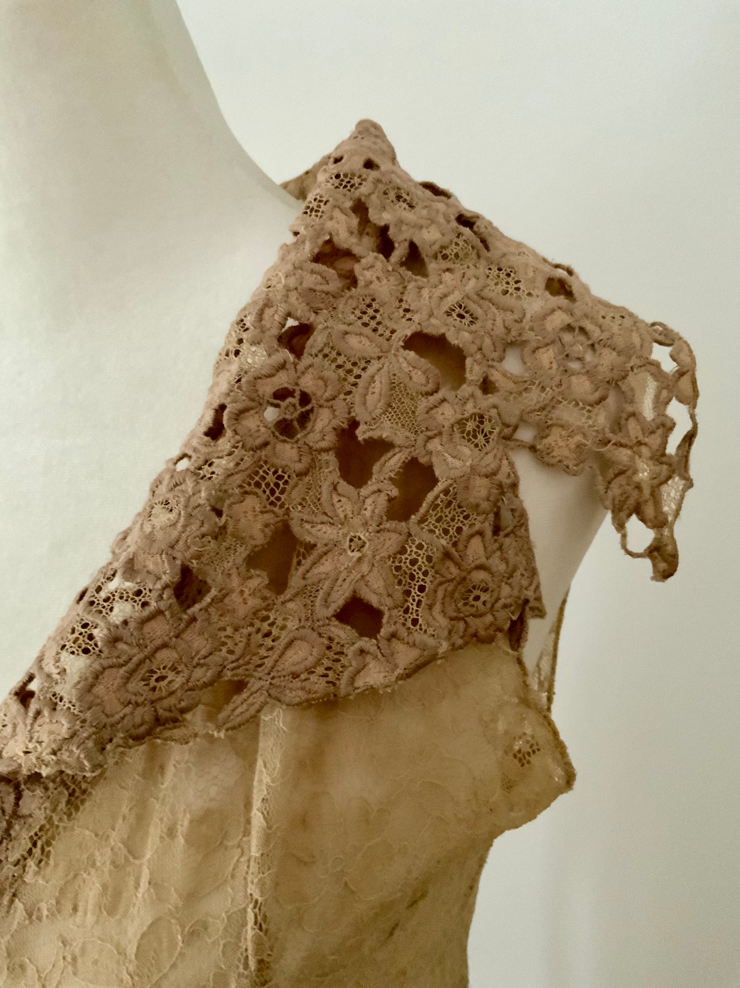 Edwardian Lace Lingerie Overdress with Five-Panel Skirt, c. 1905–1915 - ED46