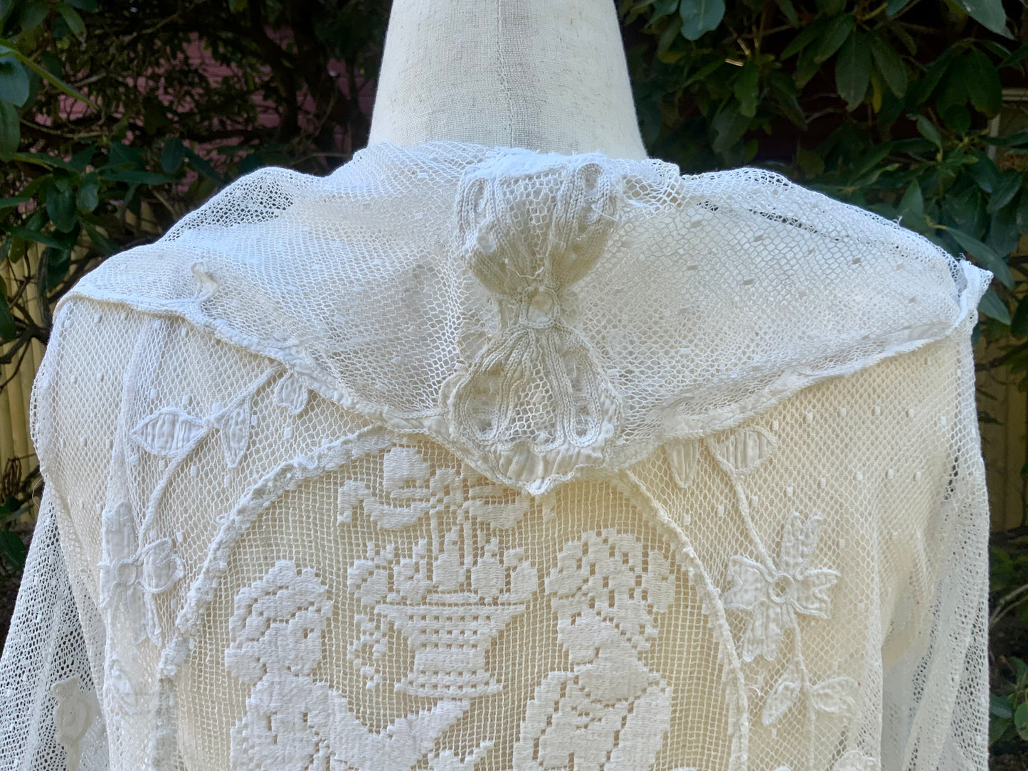 Museum-Quality Edwardian Lace Ceremonial Lingerie Tunic, Circa 1900–1910-ED30