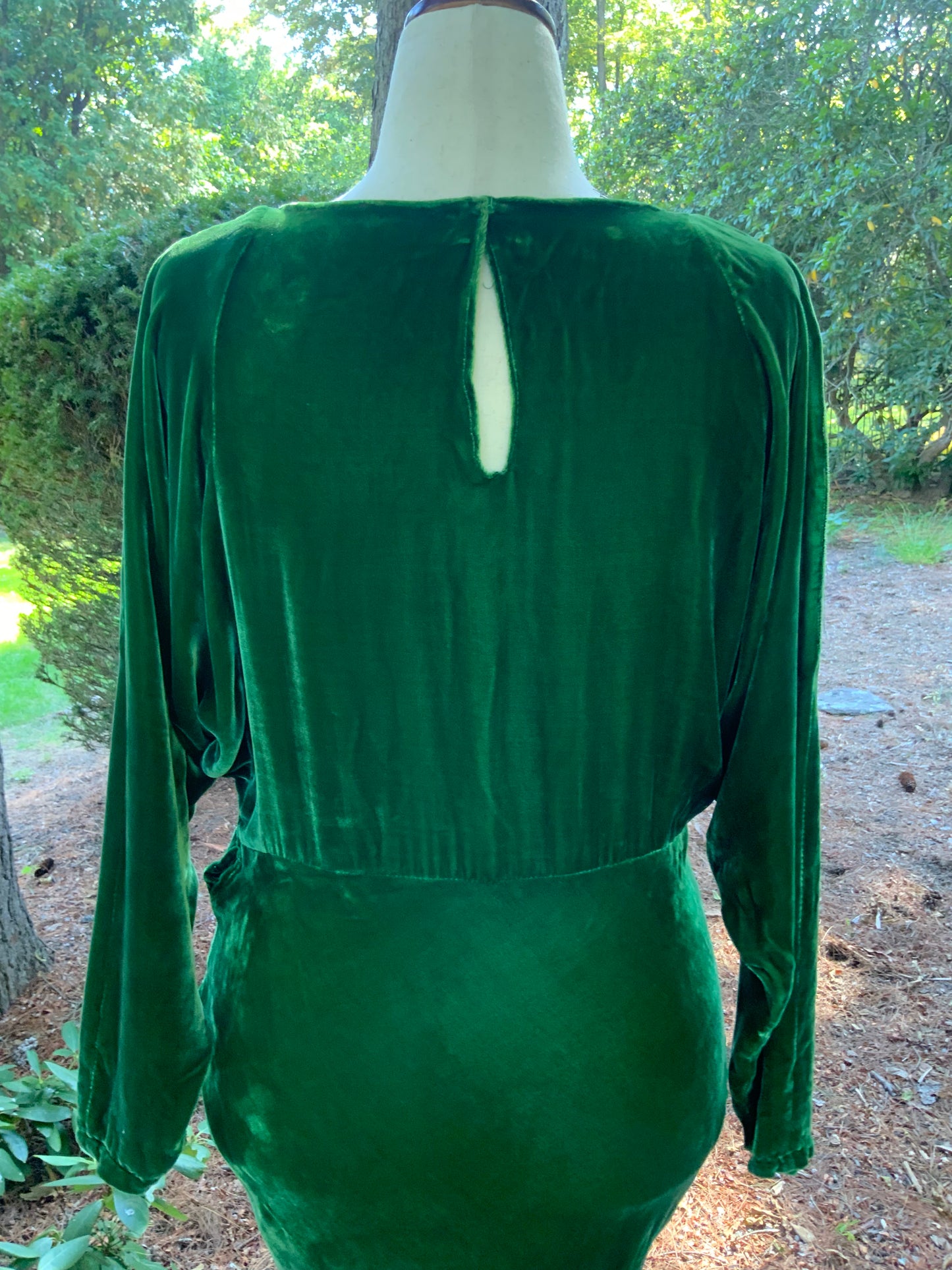 Green Velvet Evening Dress - Late 30s - 30AM