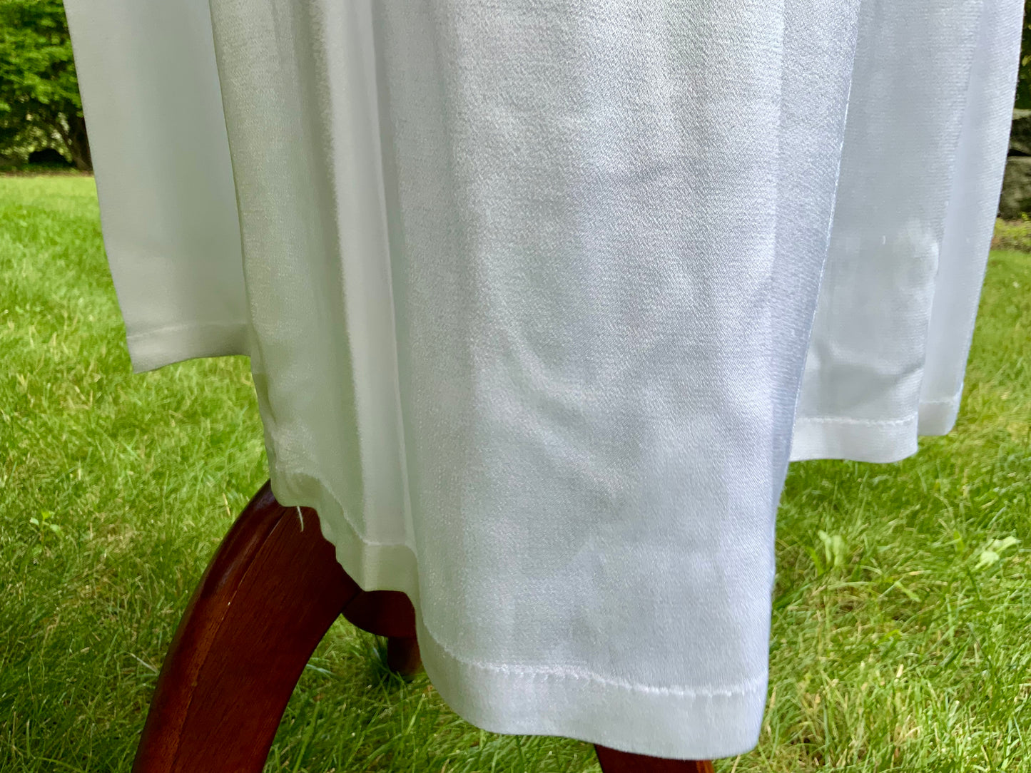 1930s Ivory Silk Chiffon and White Satin Boudoir Dress. Bridal Boudoir. 30cc